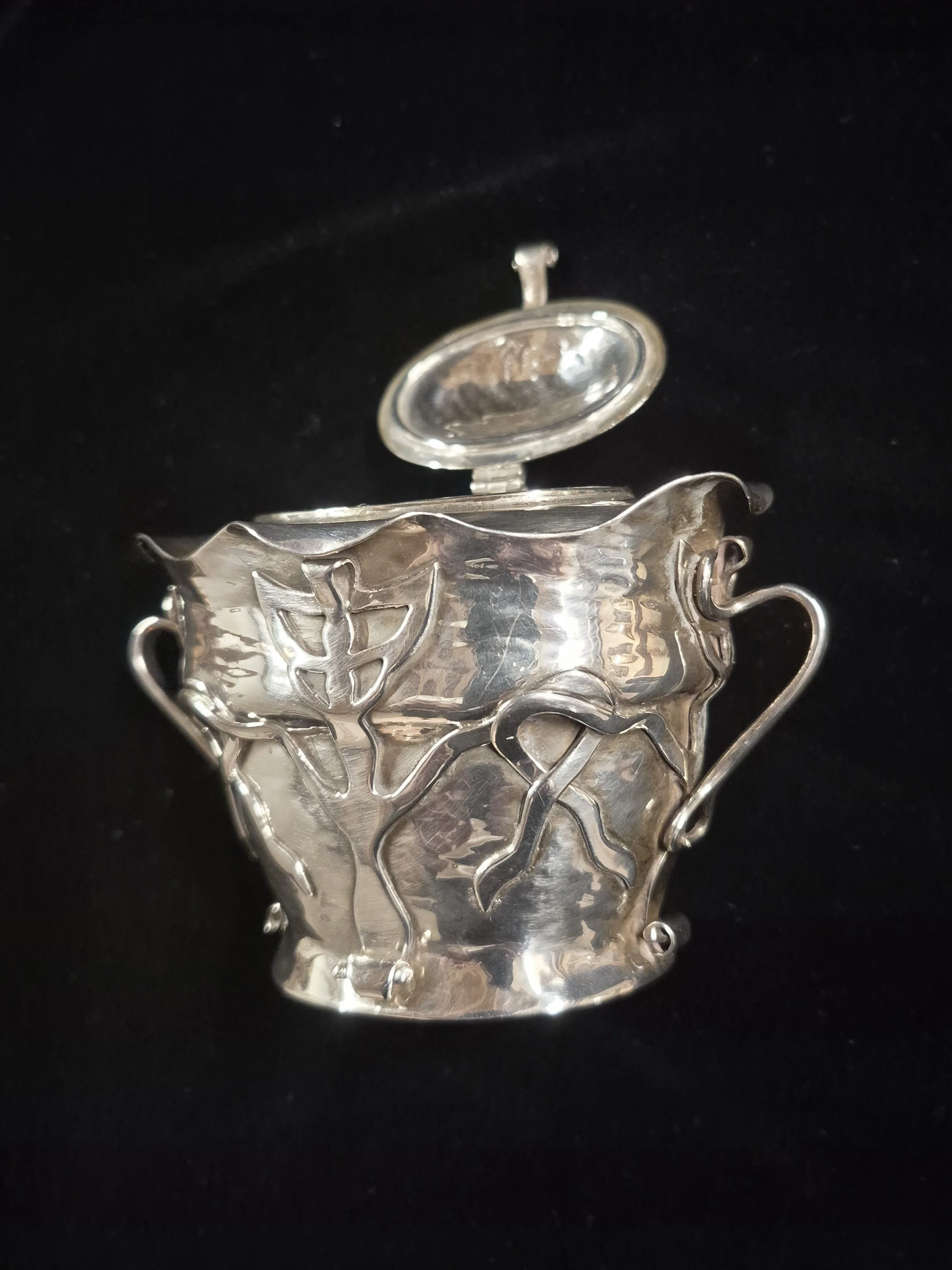 Arts & Crafts British Sterling Silver Tea Caddy - Charles Horner, Birmingham 1902