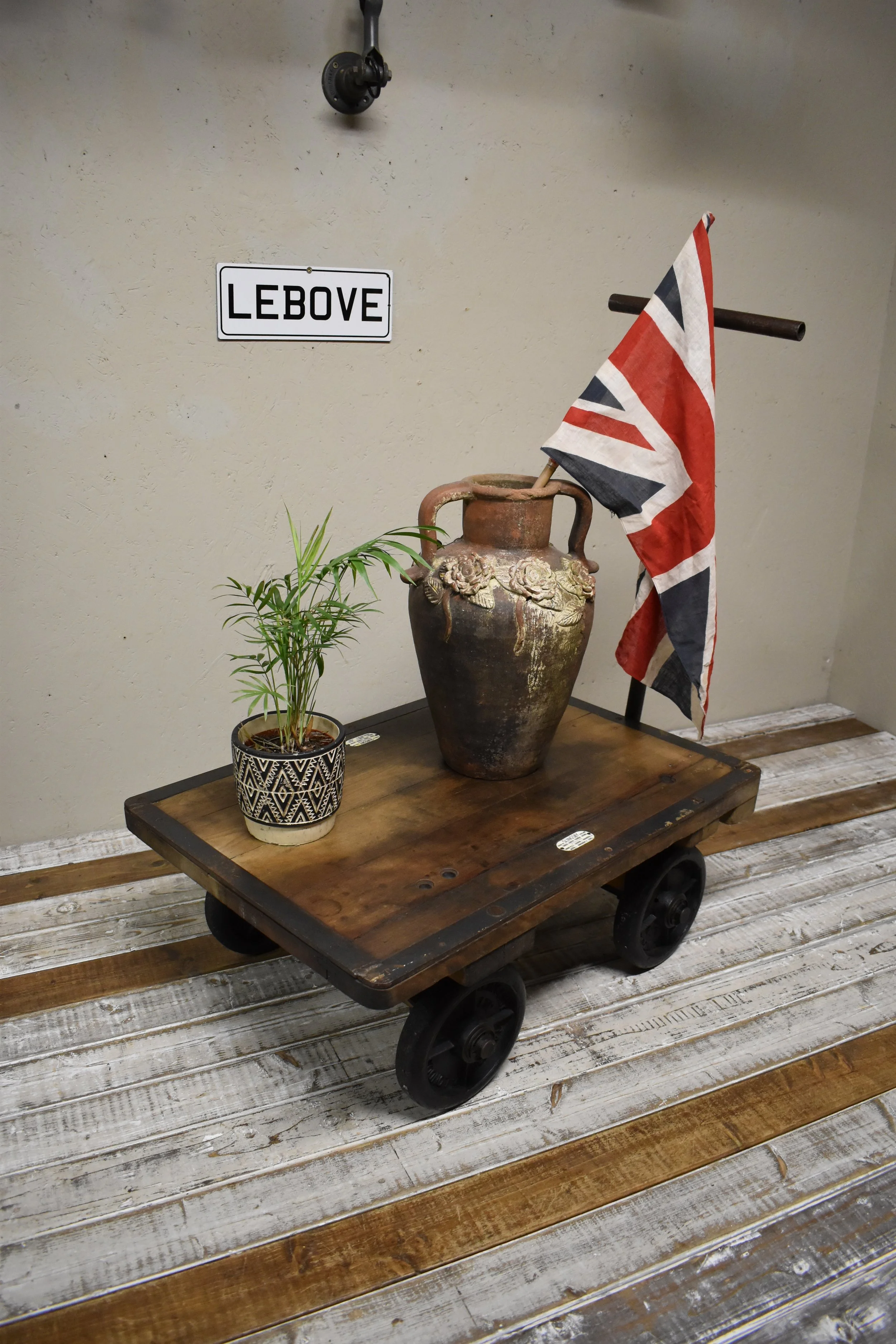 Vintage Industrial Small Trolley Table Cart by Slingsby