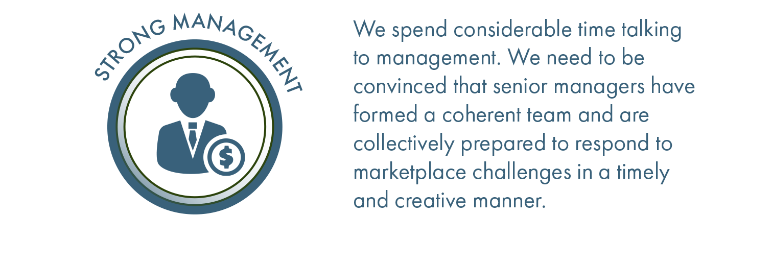 Shaker Investments 11 Characteristics of Quality Growth: Strong Management