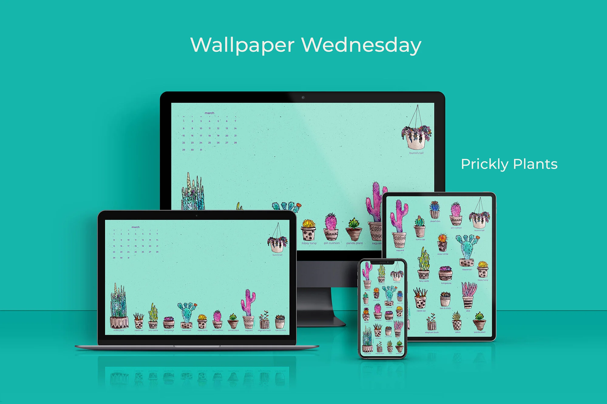 Wallpaper Wednesday: Prickly Plants