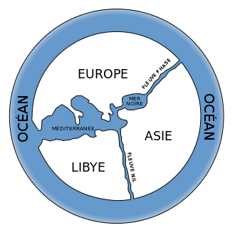 Reconstitution de la carte du monde d’Anaximandre
