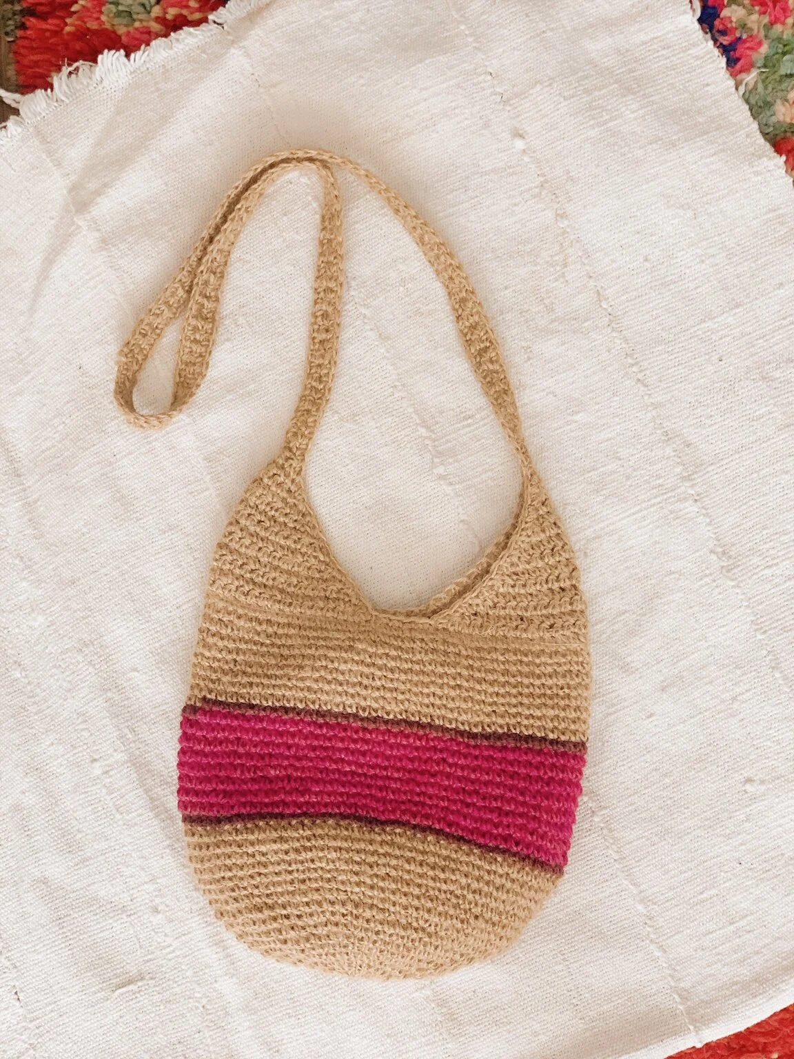 Woven Sisal Crossbody Bag