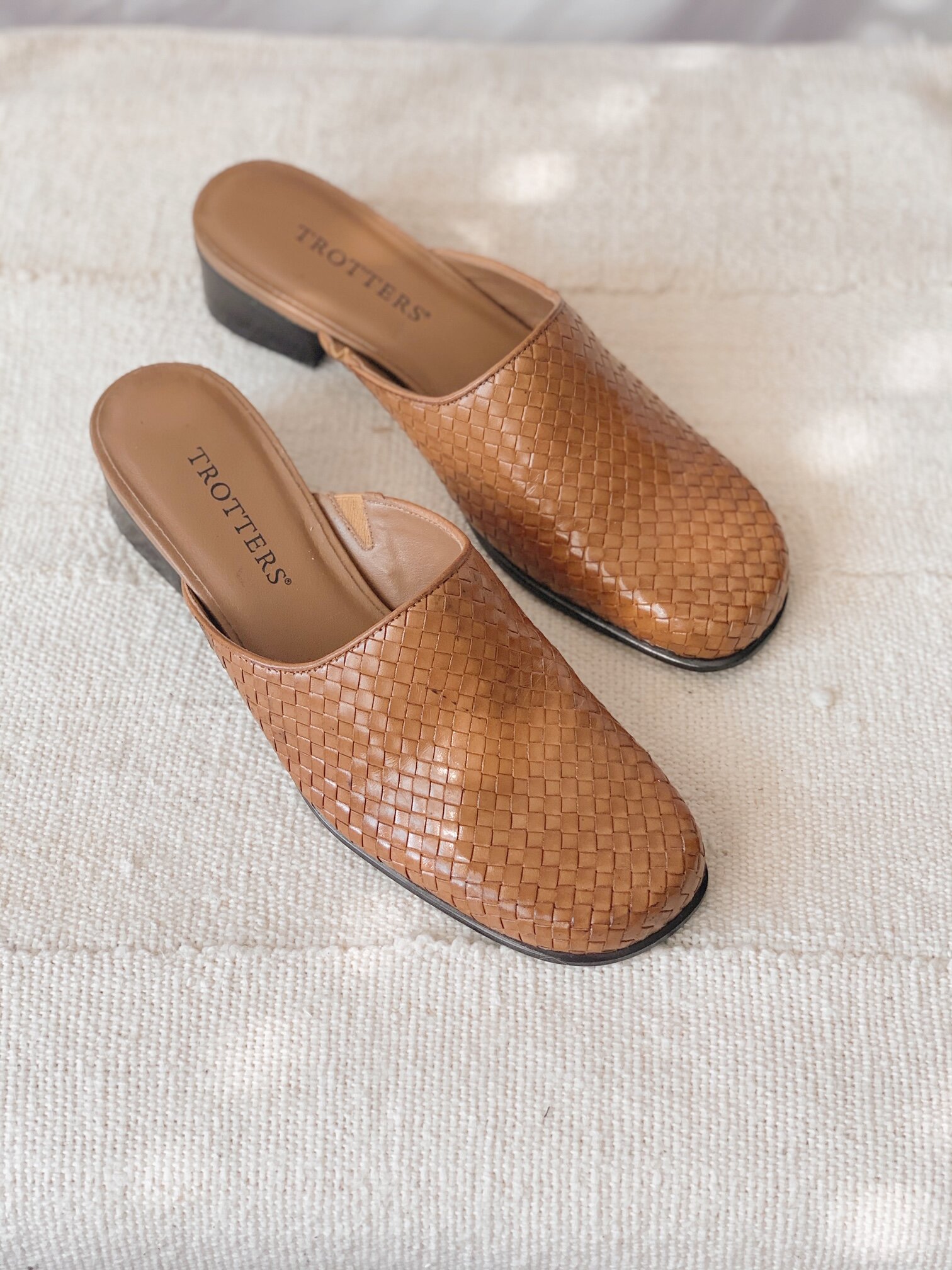 Leather Woven Mule