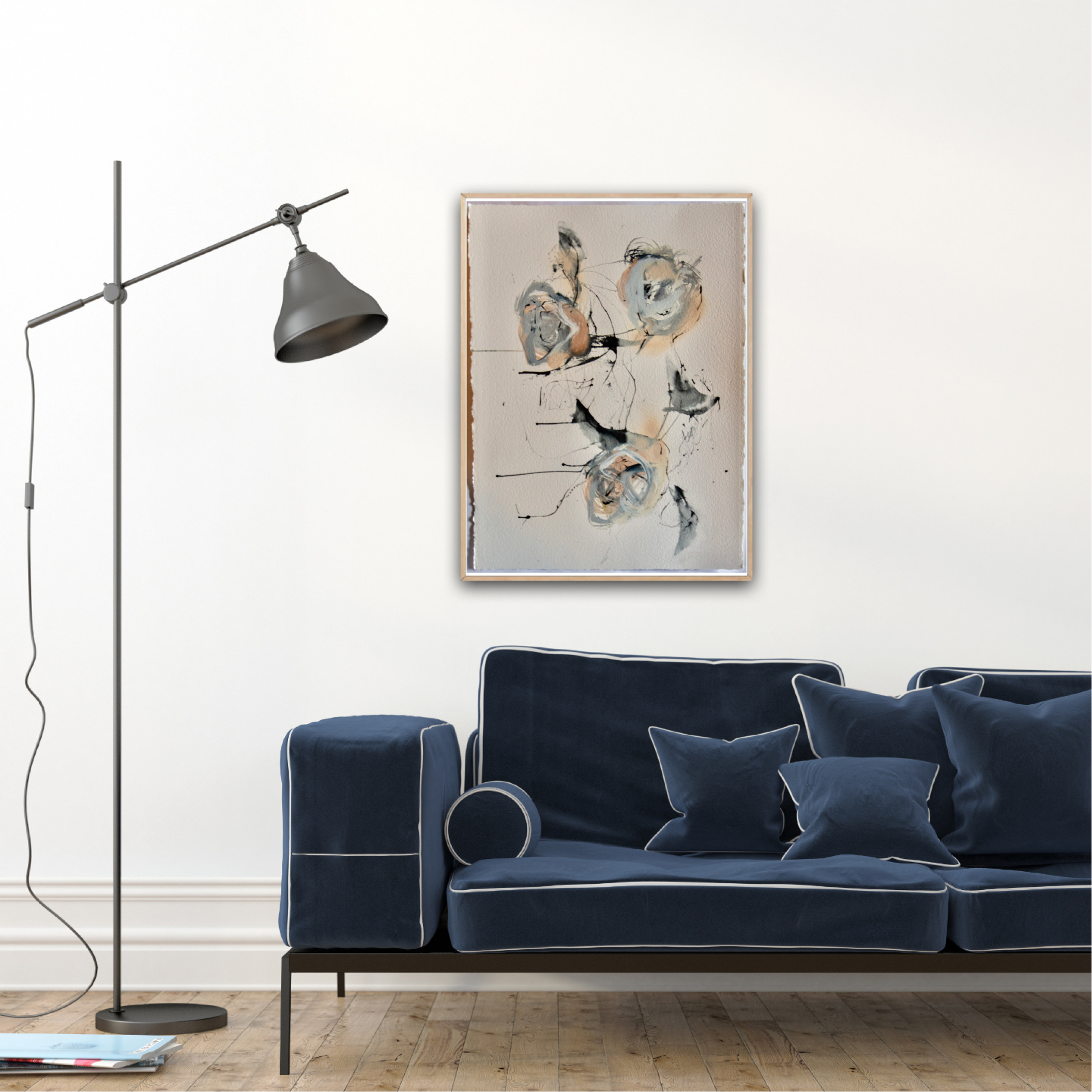 Precipice I Robin Davisson abstract painting Washington DC in situ.jpeg