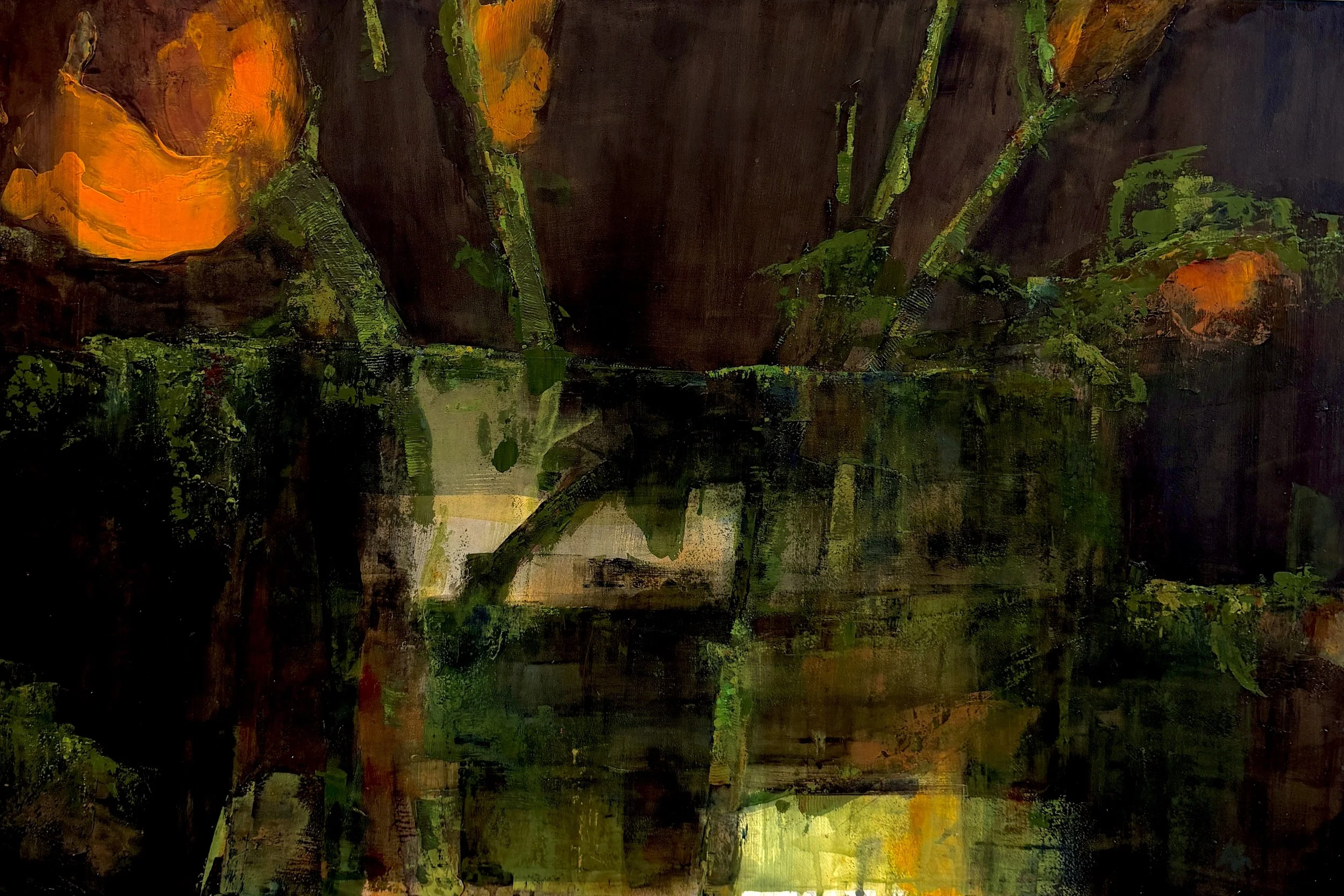    Orange Floral #3  Deborah R Hill  $3000   