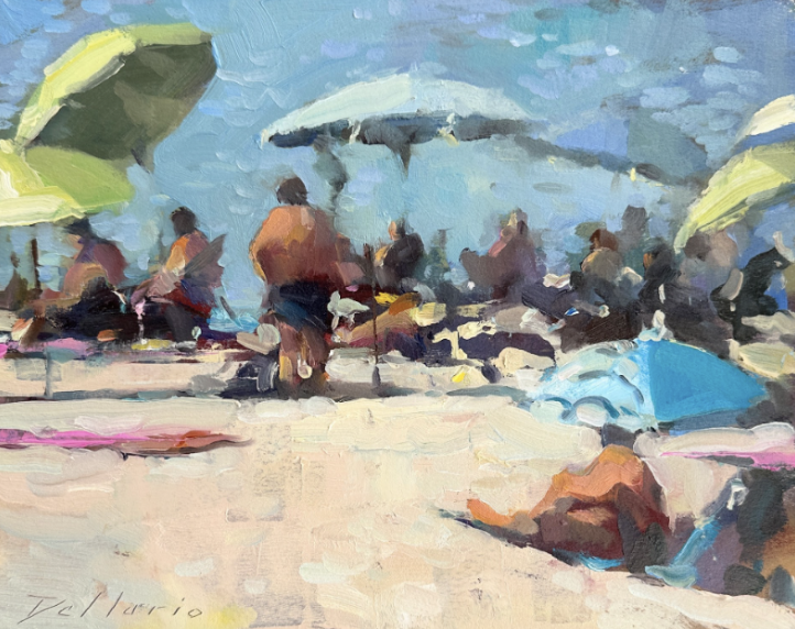  Beach Day in Menton Bernard Dellario $750 