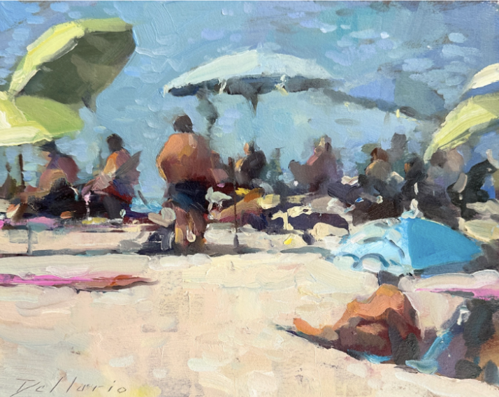    Beach Day in Menton  Bernard Dellario $750  