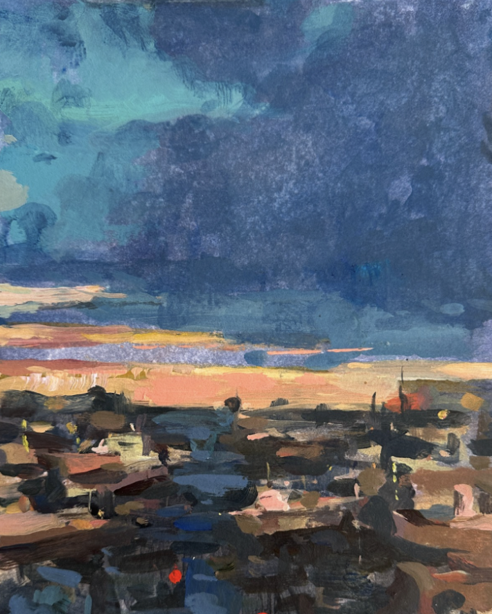    Harbor at Dusk, Rovinj  Bernard Dellario $750  
