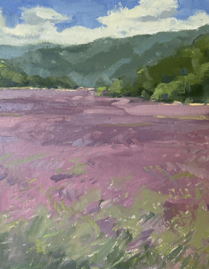   Lavender Field outside Menerbe  Bernard Dellario $1050  