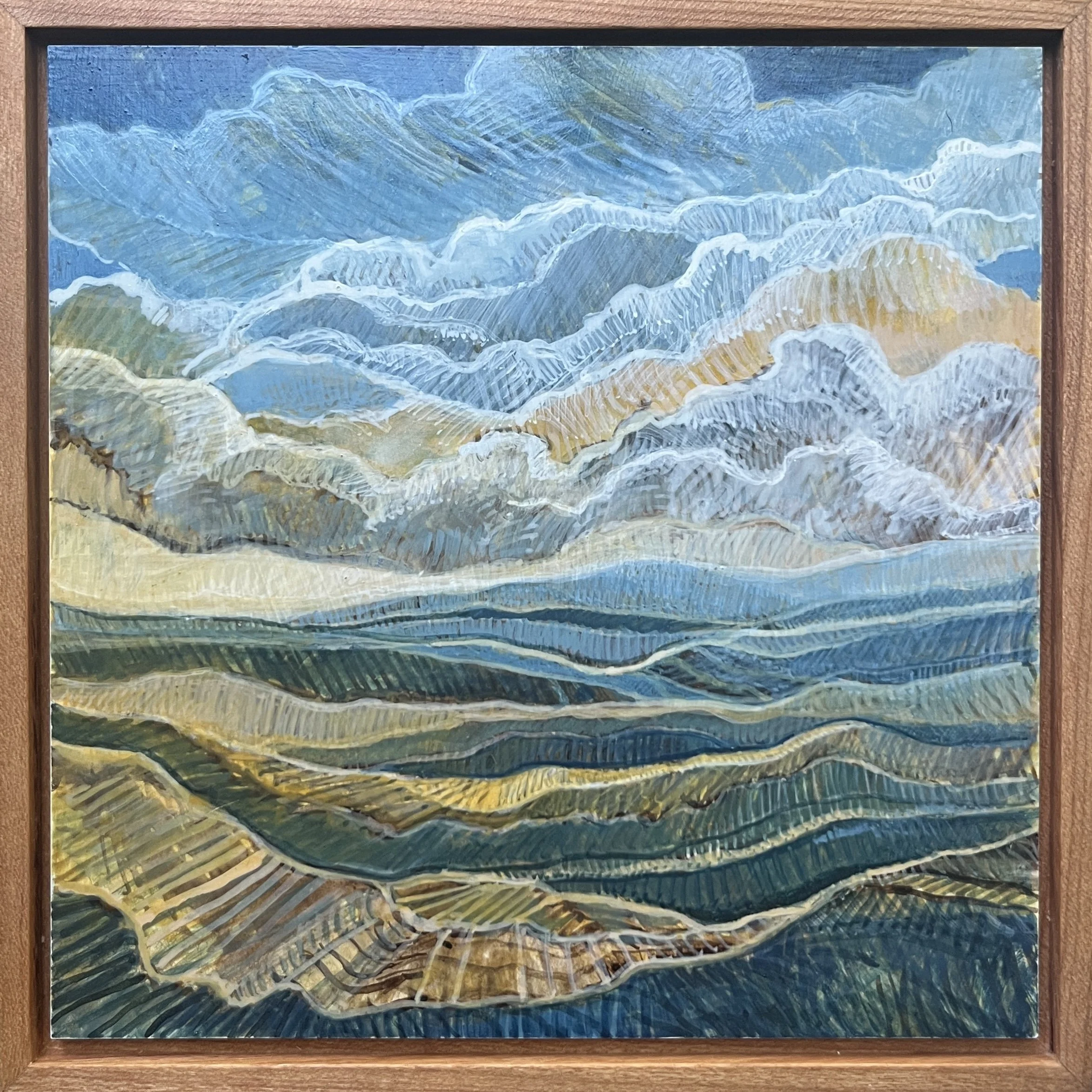 2025 Lines 2_egg tempera on panel_6x6_2025_framed.JPG.JPG