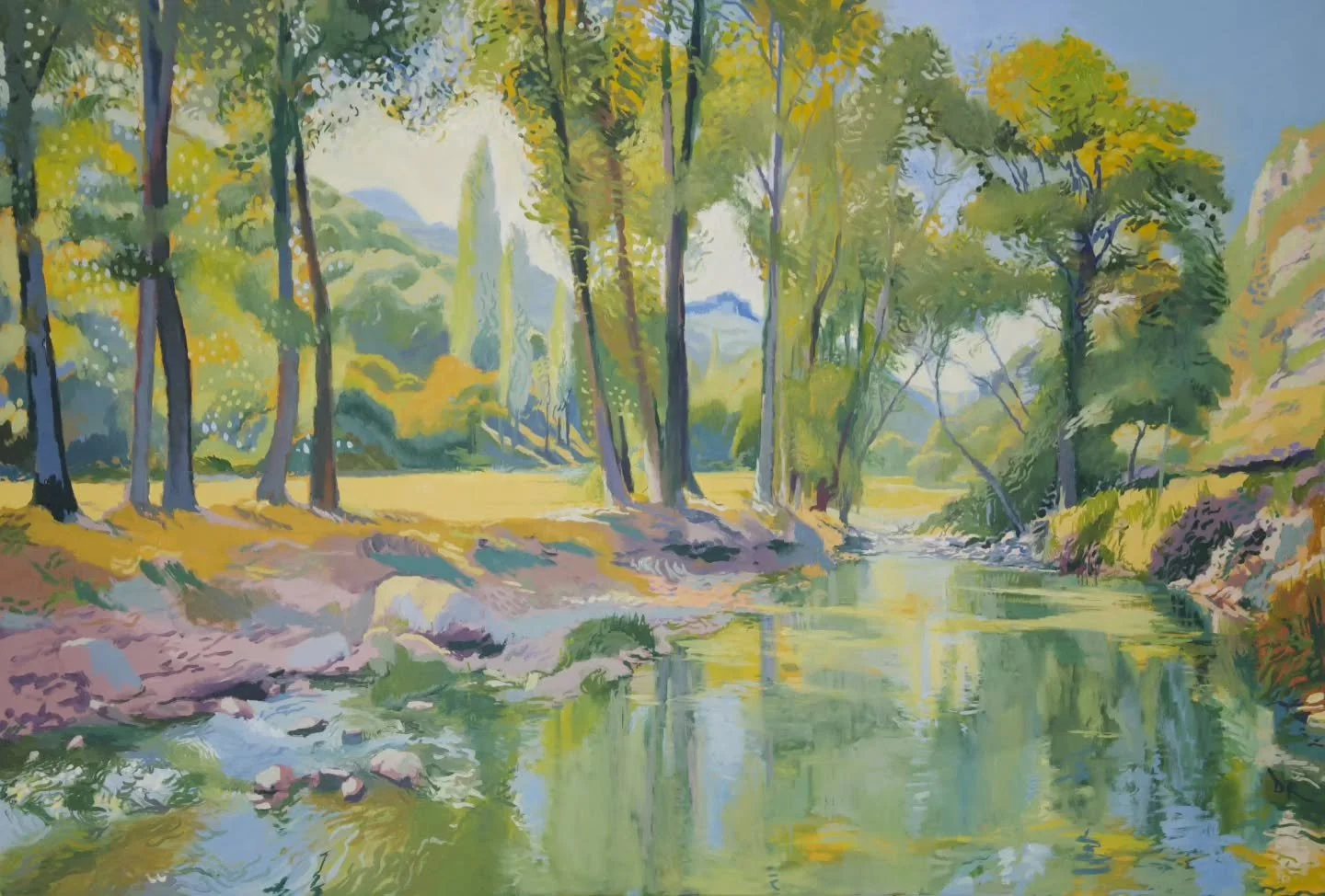 The mind, that ocean where each kind
Does straight its own resemblance find,
Yet it creates, transcending these,
Far other worlds, and other seas;
Annihilating all that’s made
To a green thought in a green shade.
Andrew Marvell, English p