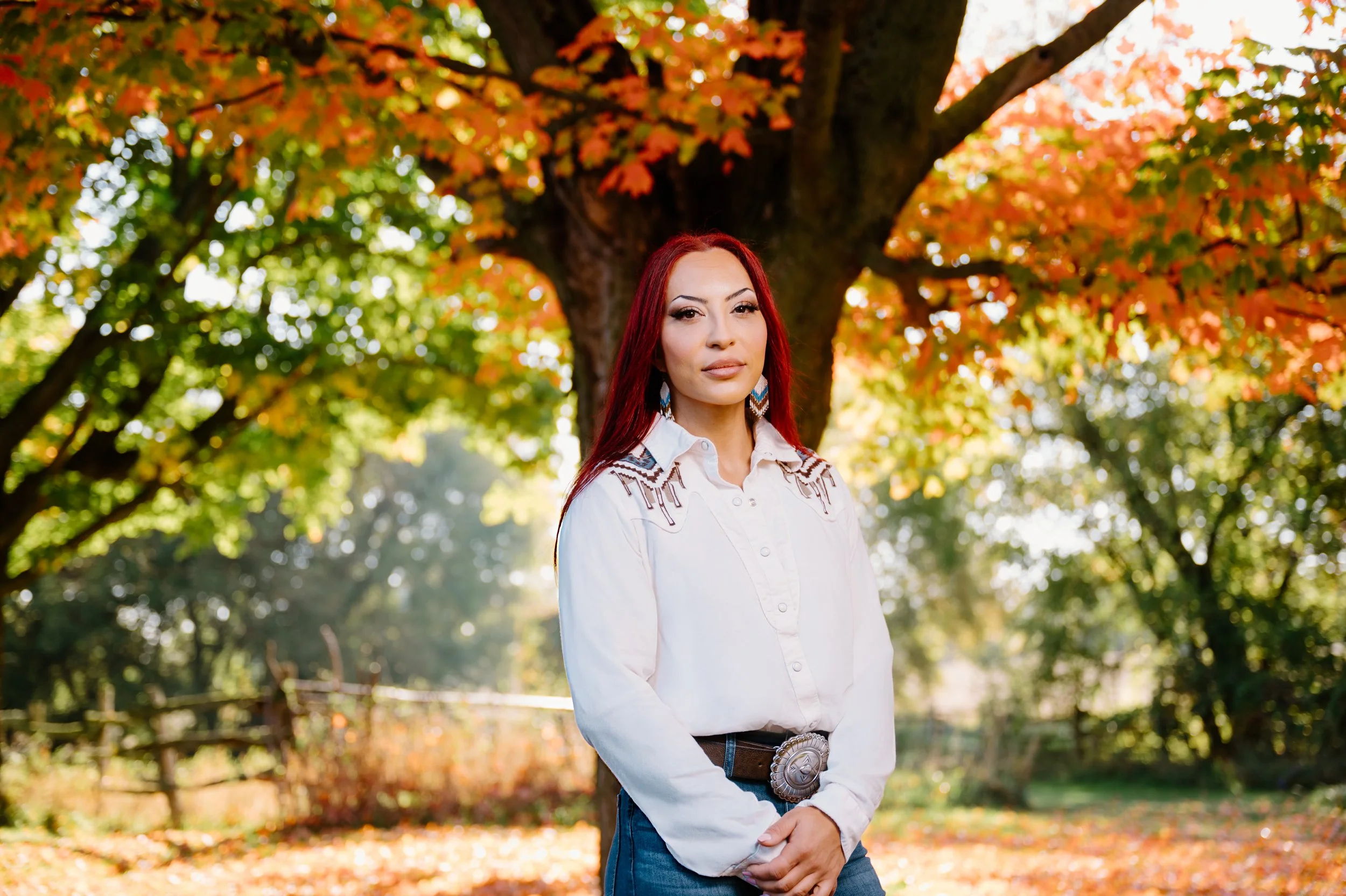 Portrait of Nicole Davies, founder of Sovereign Seeds an Indigenous organization