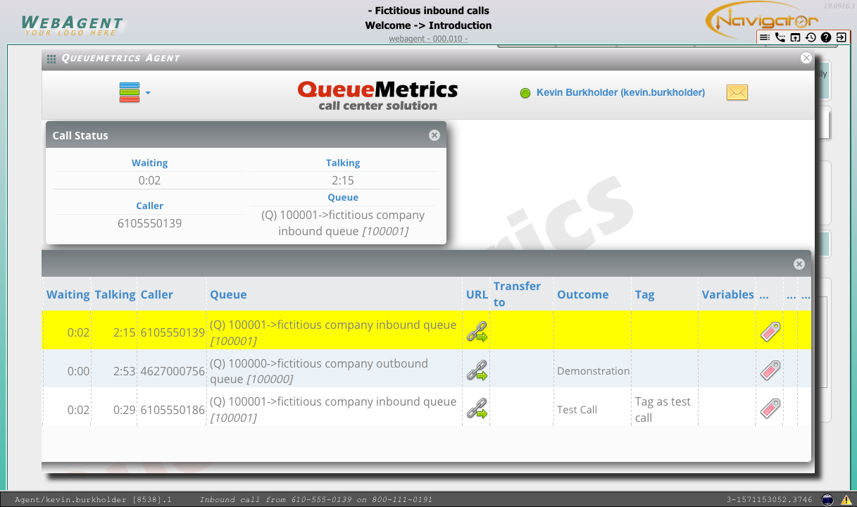 QueueMetrics Agent Status