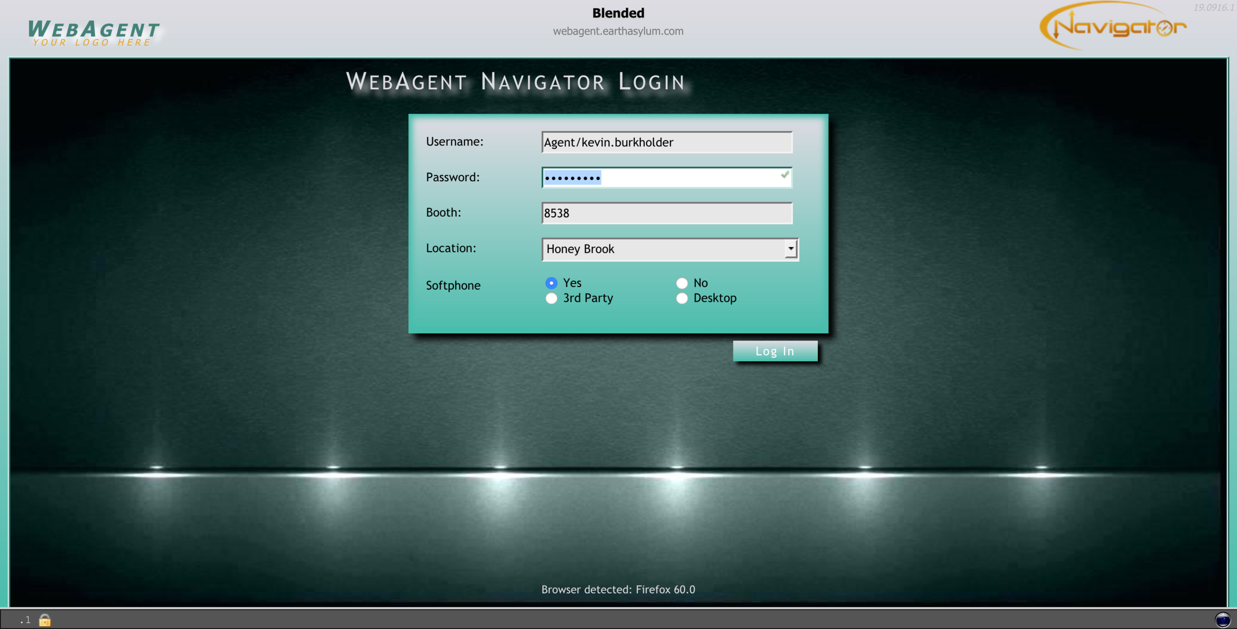 WebAgent Navigator Login