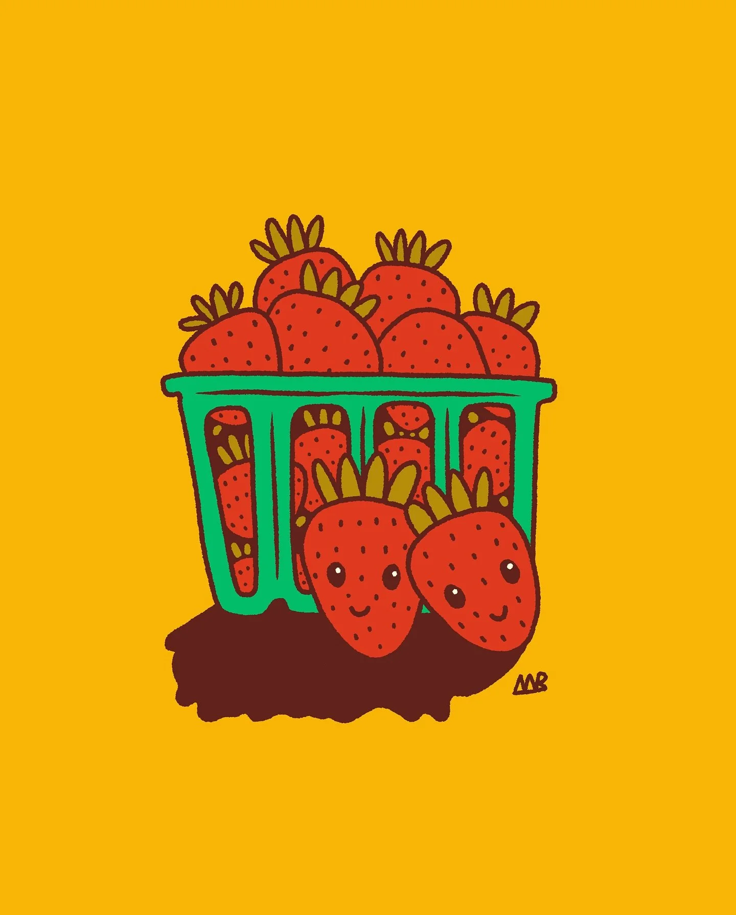 STRAWBERRY. 
Still catching up, but here&rsquo;s day 7 of #peachtober! 

#peachtober25
#peachtober25strawberry