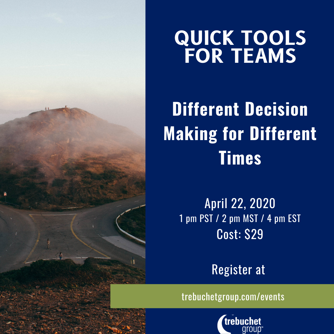 Virtual Quick Tools for Teams - Different Decision Making for Different Times