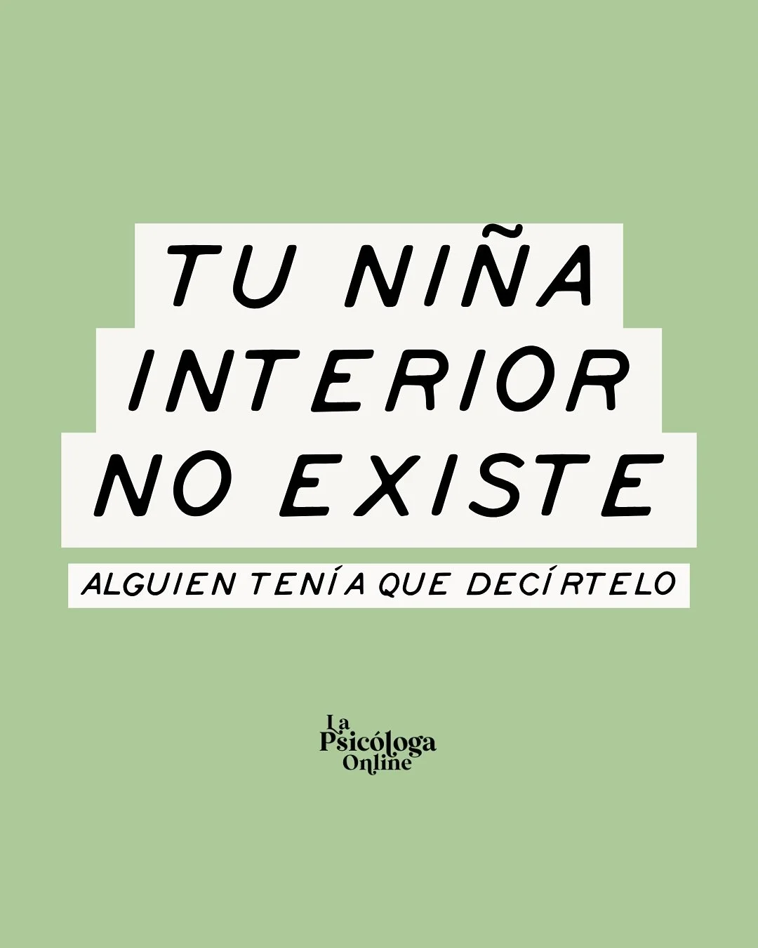 EN TU INTERIOR NO HAY UNA NI&Ntilde;A TRISTE Y DESAMPARADA, EN TU INTERIOR SOLO HAY TRIPAS 🧠❤️

A ver. Que levante la mano quien est&eacute; harta de buscar a esa ni&ntilde;a rota en el fondo del pozo&hellip;

Para mi la &ldquo;Ni&ntilde;a Interior&