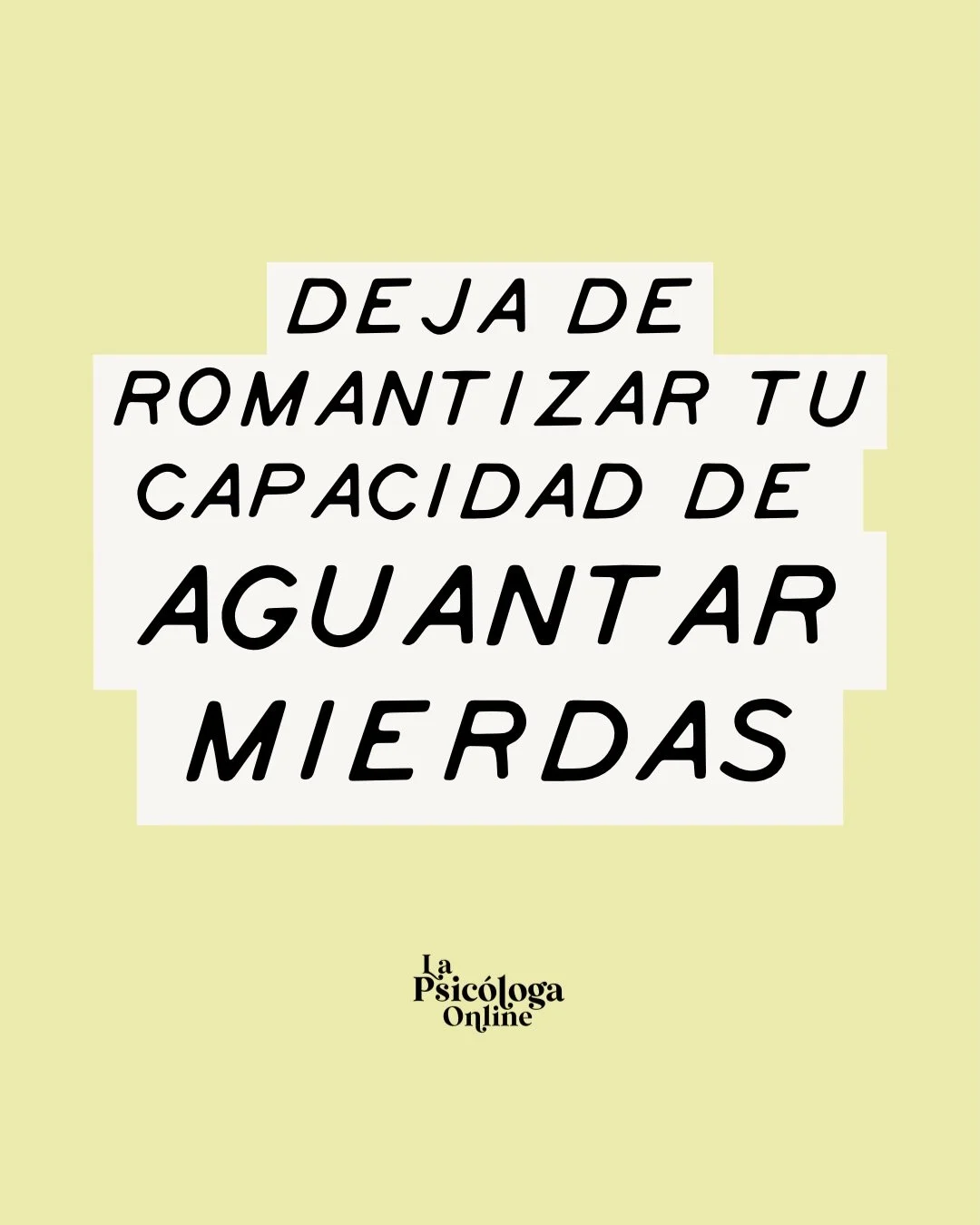 &ldquo;Es que yo soy muy paciente&rdquo;⁠
&ldquo;No me gusta hacer dramas&rdquo;⁠
&ldquo;Prefiero evitar conflictos&rdquo;⁠
⁠
Ah, &iquest;s&iacute;?⁠
⁠
&iquest;O lo que pasa es que te ense&ntilde;aron desde cr&iacute;a que expresar tu malestar era &l