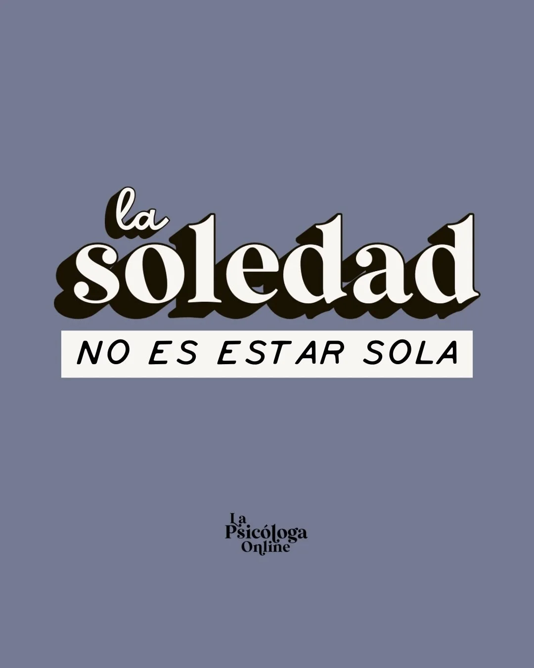 Hay una idea muy extendida sobre la soledad: que tiene que ver con la cantidad de gente que hay a tu alrededor.⁠
⁠
Pero la investigaci&oacute;n lleva a&ntilde;os mostrando que no es as&iacute;.⁠
⁠
Puedes tener pareja.⁠
Amigos.⁠
Familia.⁠
Incluso una 