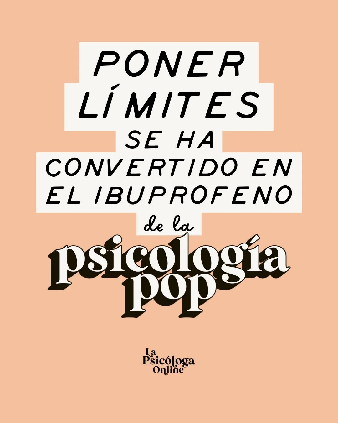 En los &uacute;ltimos tiempos se ha puesto de moda hablar de los l&iacute;mites como si fueran una especie de ibuprofeno emocional: ⁠
⁠
⛔️ Tus amigas te escriben solo cuando necesitan algo: pon l&iacute;mites.⁠
⛔️ Est&aacute;s cansada de tirar de tod