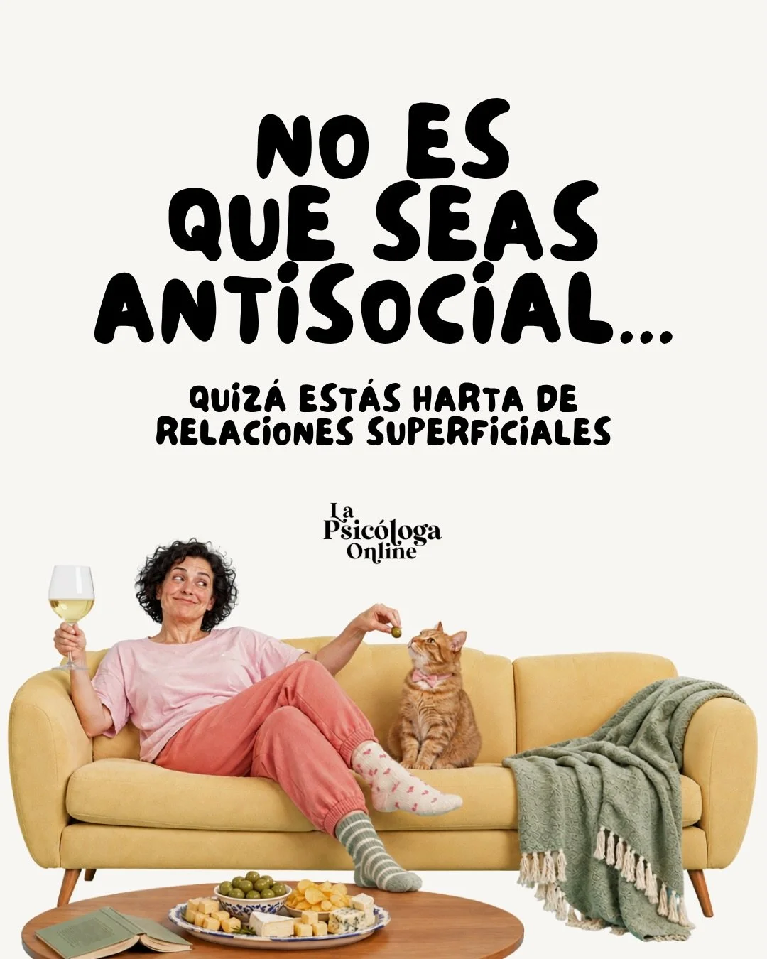 &Uacute;ltimamente vivo bastante m&aacute;s soledad de la que me gustar&iacute;a. 
No lo digo desde ese lugar de &laquo;yo estoy genial sola y no necesito a nadie&raquo;, porque no es verdad. Me gustar&iacute;a tener m&aacute;s gente cerca, m&aacute;