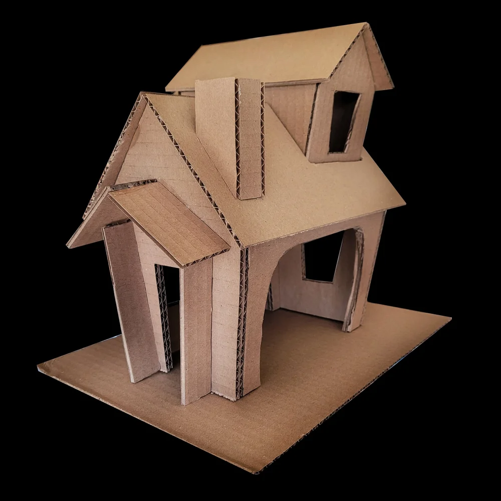 Gingerbread Cardboard House - Pre-Order (1:24 Scale House) — Bentley House  Minis, image size:1000x1000