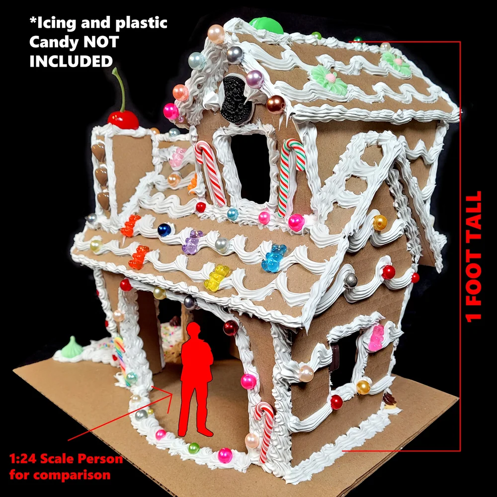 Dollhouse Cardboard Gingerbread House Diy Gingerbread House Made