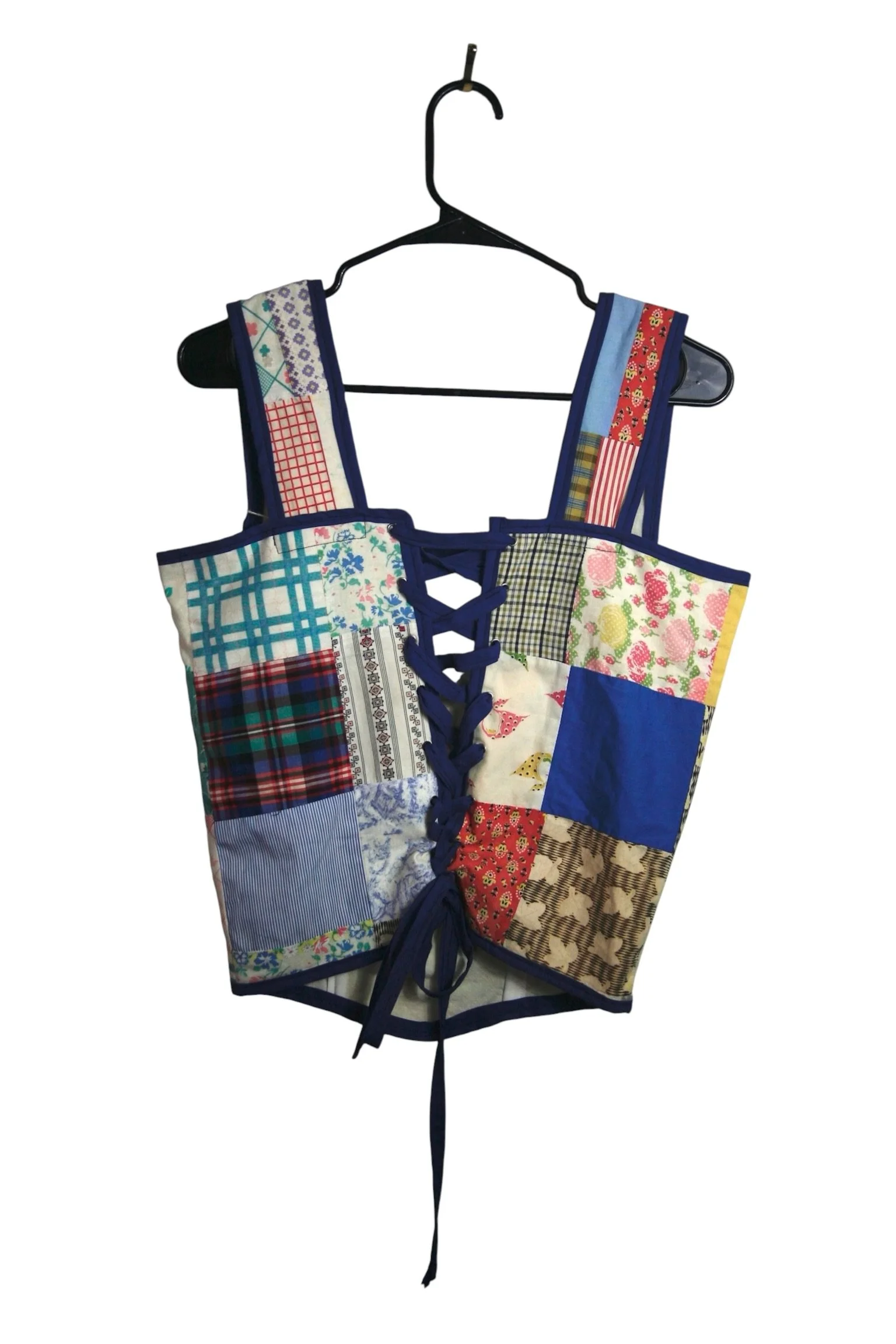 Quilted Corset - Multicolor Patchwork Quilt