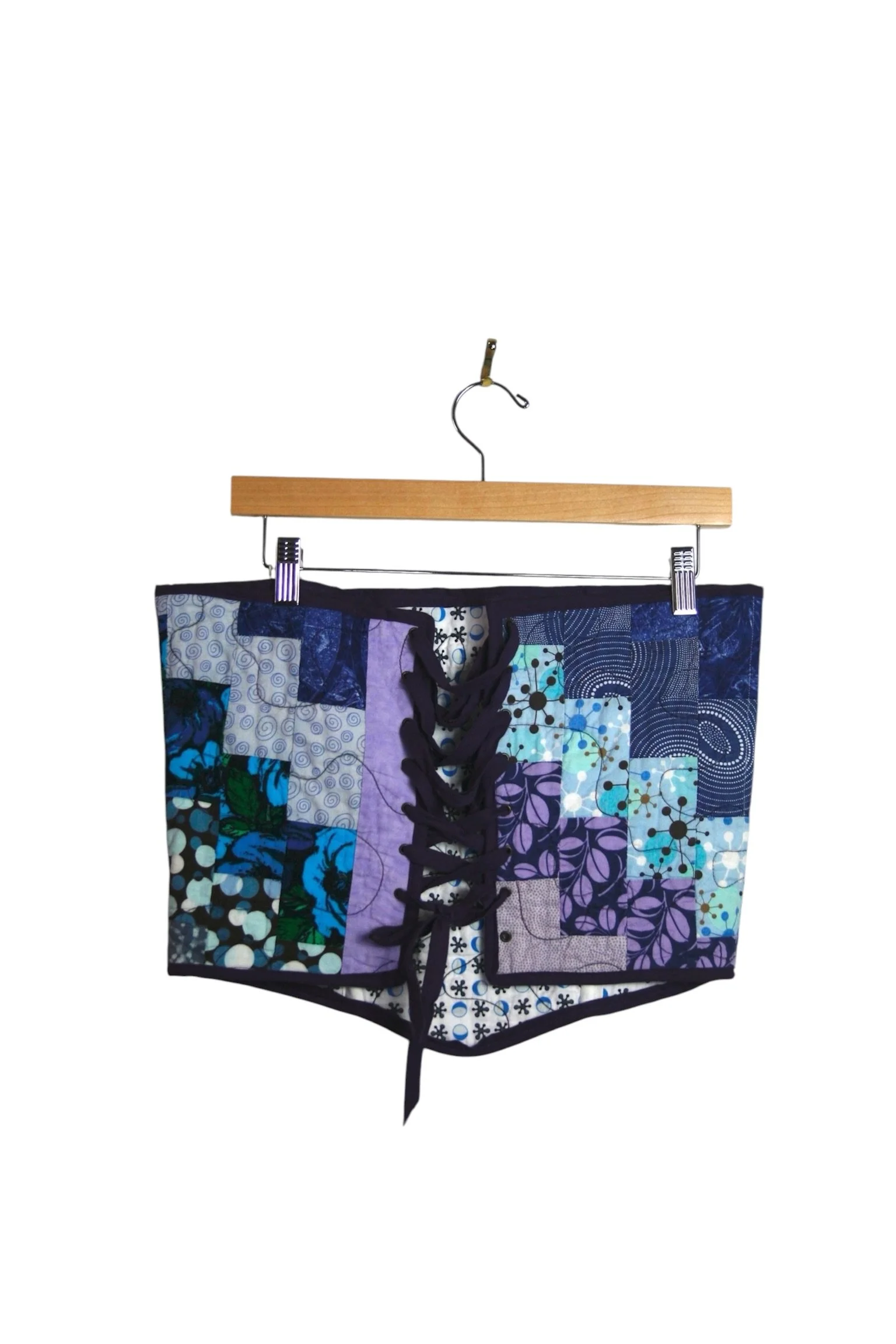 Quilted Corset - Purple and Blue Quilt
