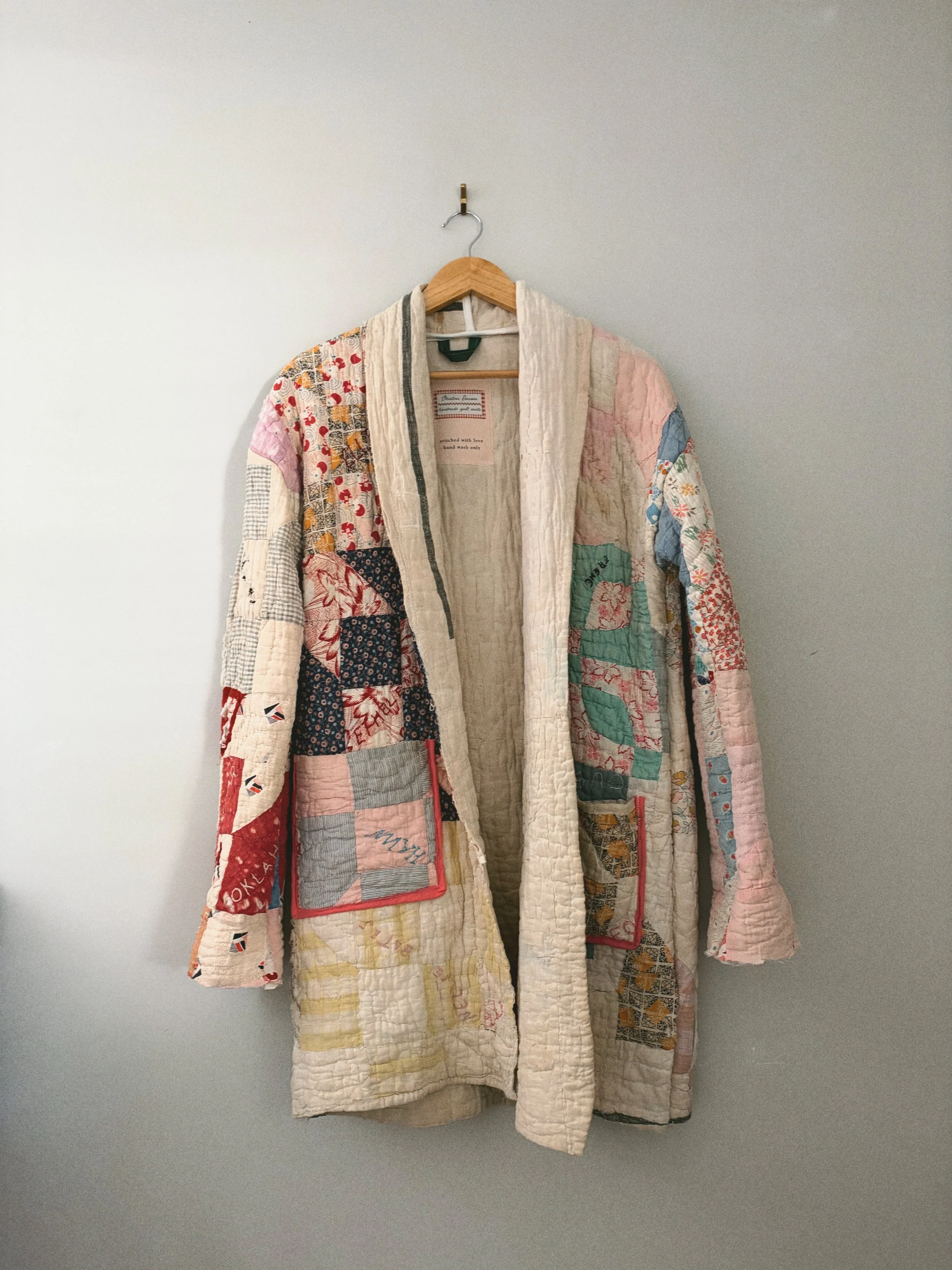 #103 - Distressed Friendship Quilt Robe Coat