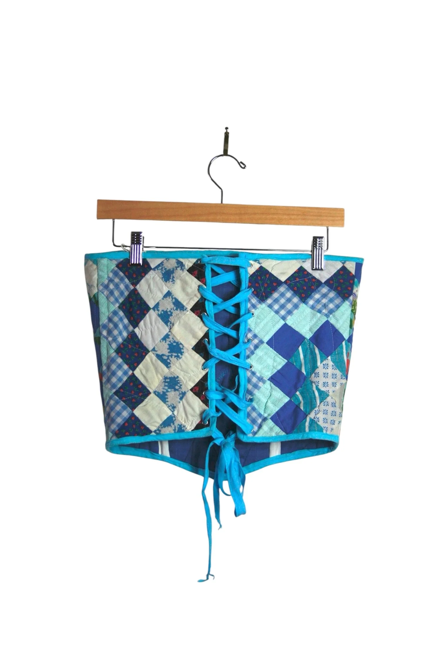 Quilted Corset - Blue Diamond Quilt