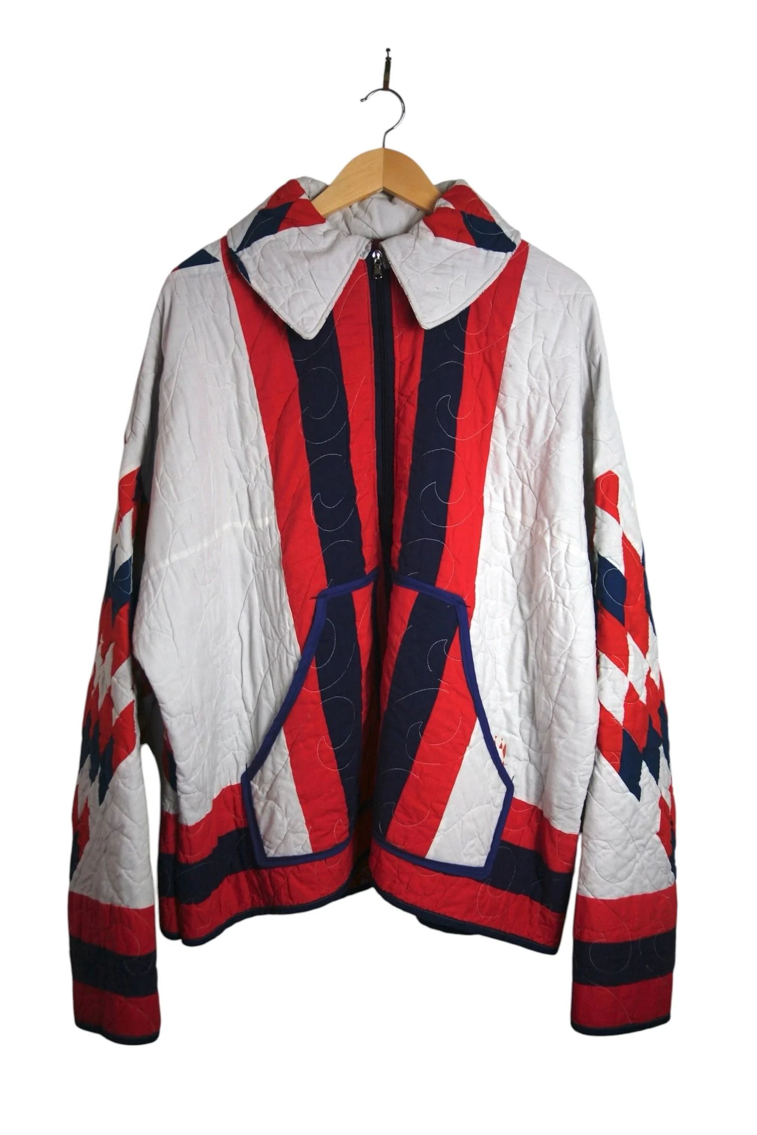 #74 - Red, White, & Blue Lonestar Quilt Trucker Coat