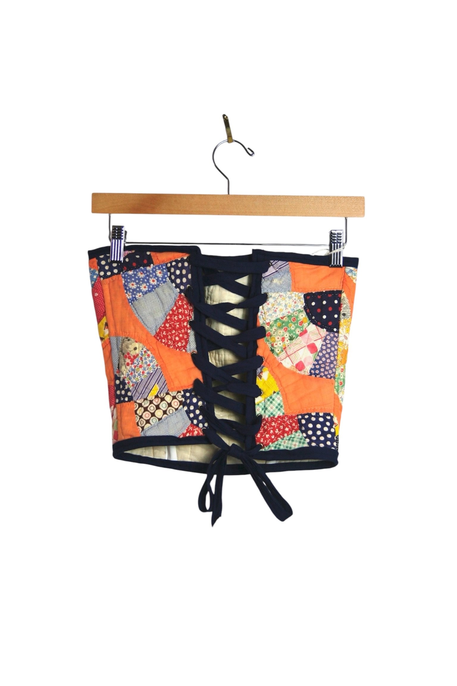 Quilted Corset - Orange Fan Quilt