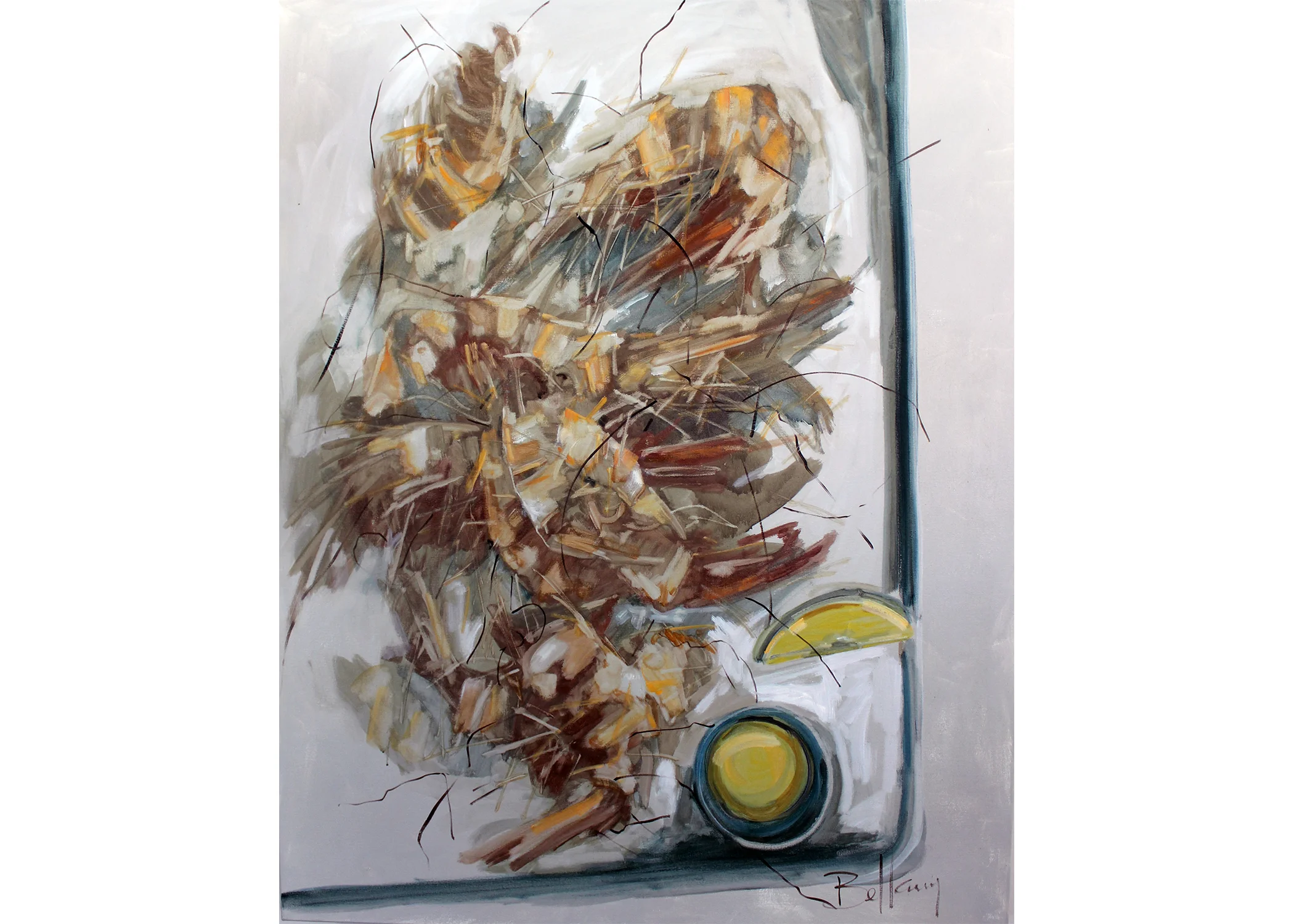 Shrimp 48x60 Oil on Canvas