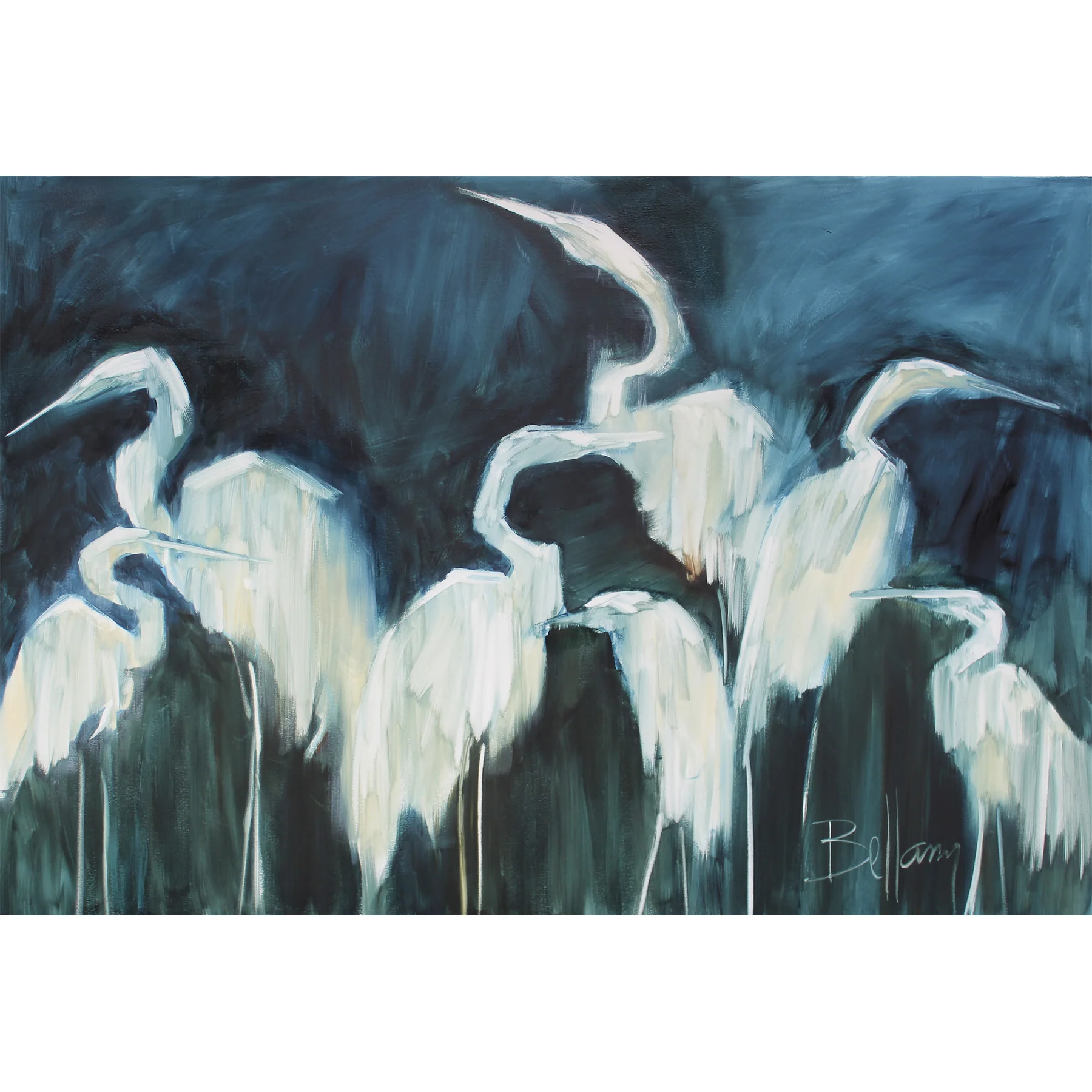 Herons 48x72 Oil on Canvas