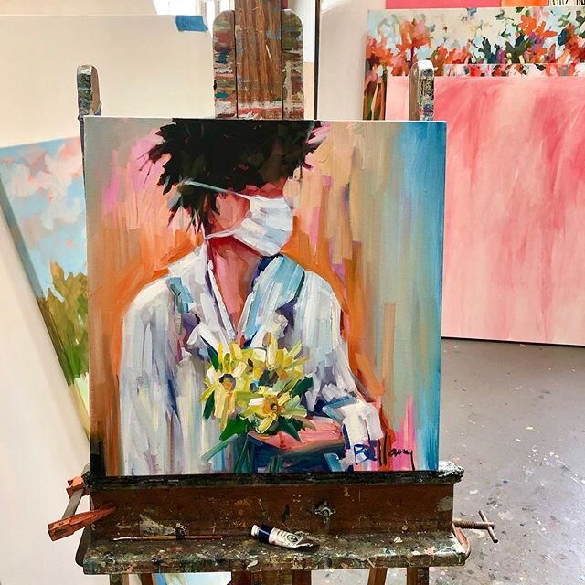 I&rsquo;m sending virtual hugs and flowers to all those Nurses!!! Stay strong!!! Stay well!!!! Prayers to you all!! #hcwshoutout #nurse #nurselife #thankgodfornurses #flowers  #corona #prayersforhealing #stayinghome #staystrong #artistoninstagram #ar