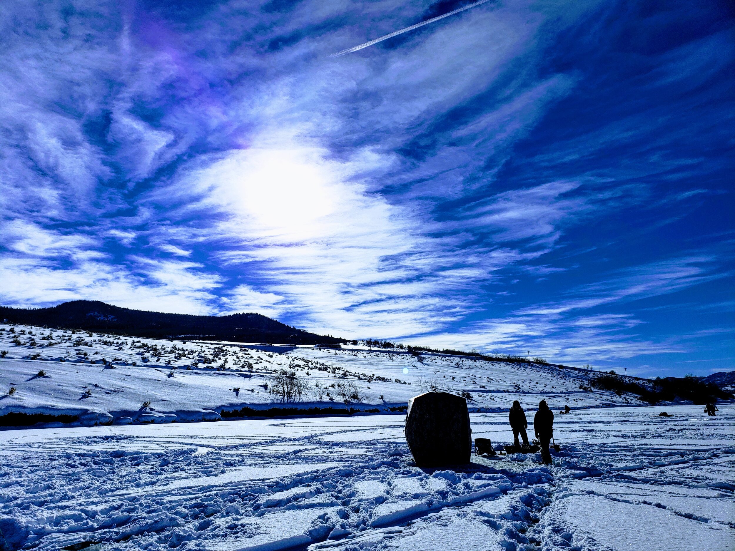 Ladies on Ice at Steamboat Lake State Park