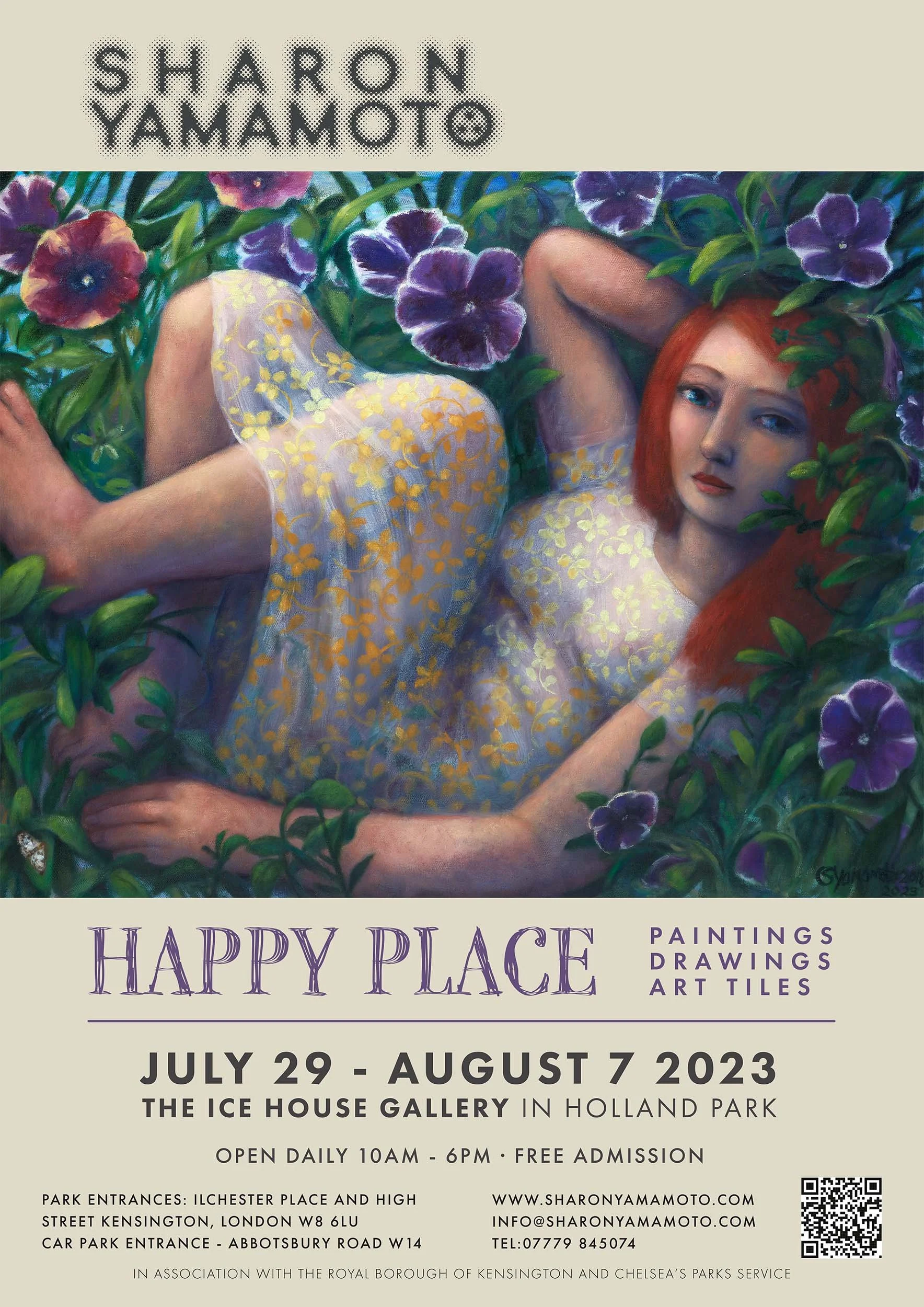 Poster for Sharon Yamamoto Exhibit "Happy Place".