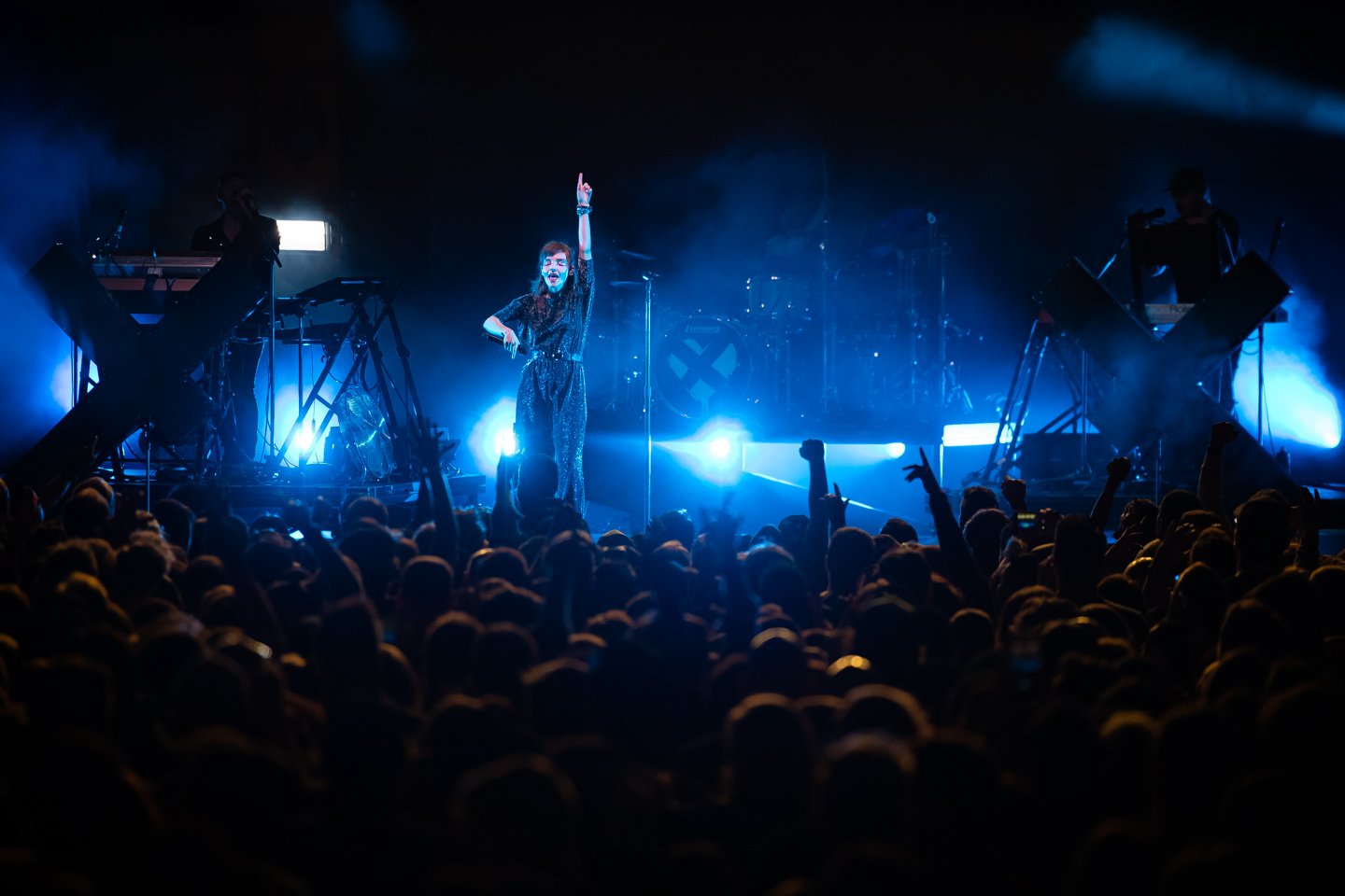  Vocalist Lauren Mayberry of Chvrches performs at the All Things Go Fall Classic music festival, in Washington, D.C., on October 12, 2019. (Graeme Sloan/Sipa USA) 