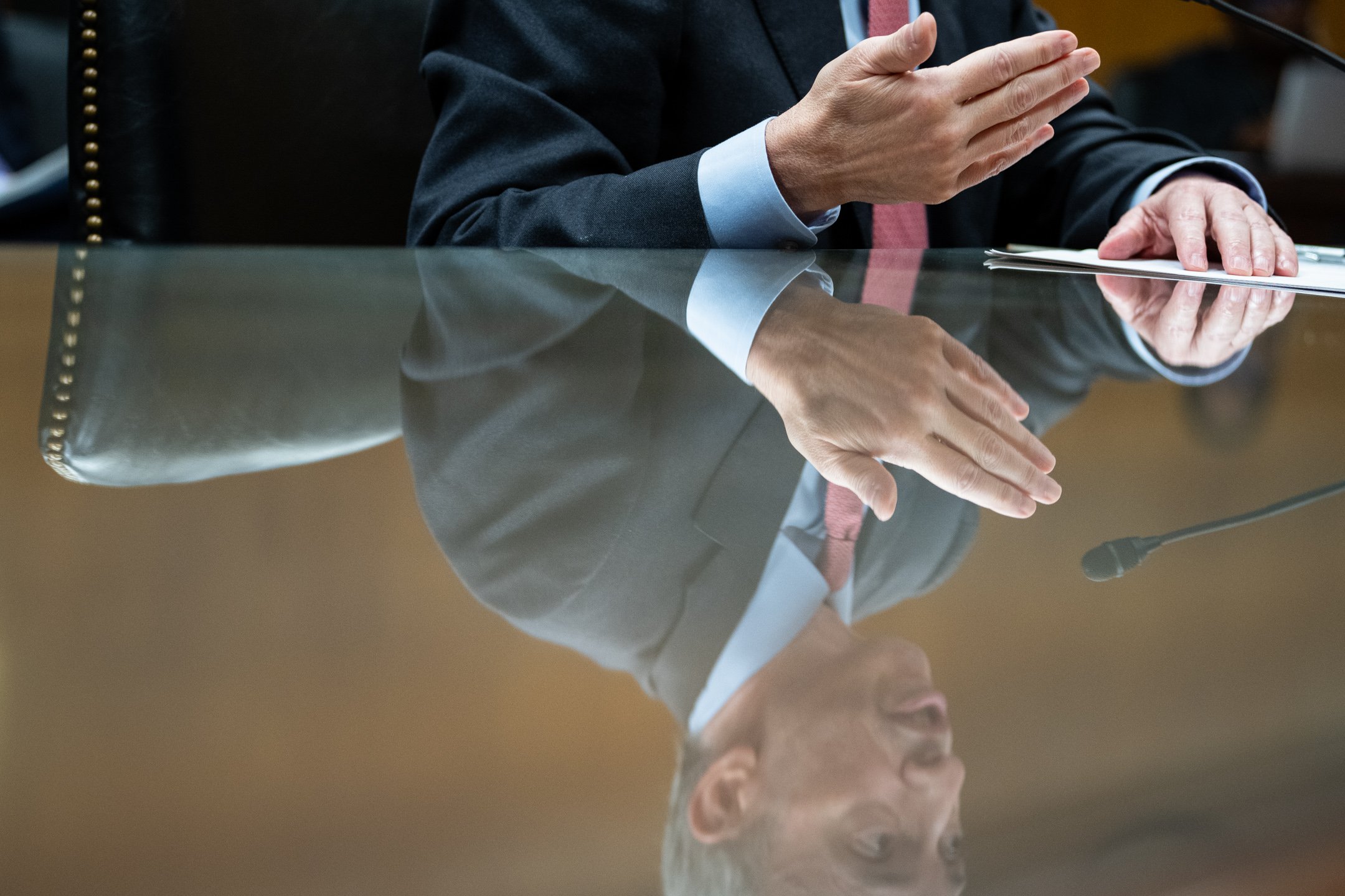  SEC Chair Gary Gensler testifies during a Senate Appropriations Subcommittee hearing on the 2024 budget, at the U.S. Capitol, in Washington, D.C., on July 19, 2023. (Graeme Sloan for Sipa USA) 