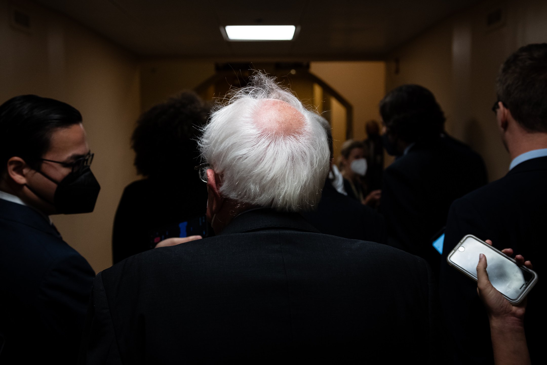 Senator Bernie Sanders (I-VT) speaks to reporters at the U.S. Capitol, in Washington, D.C., on September 13, 2022. (Graeme Sloan for Sipa USA)
