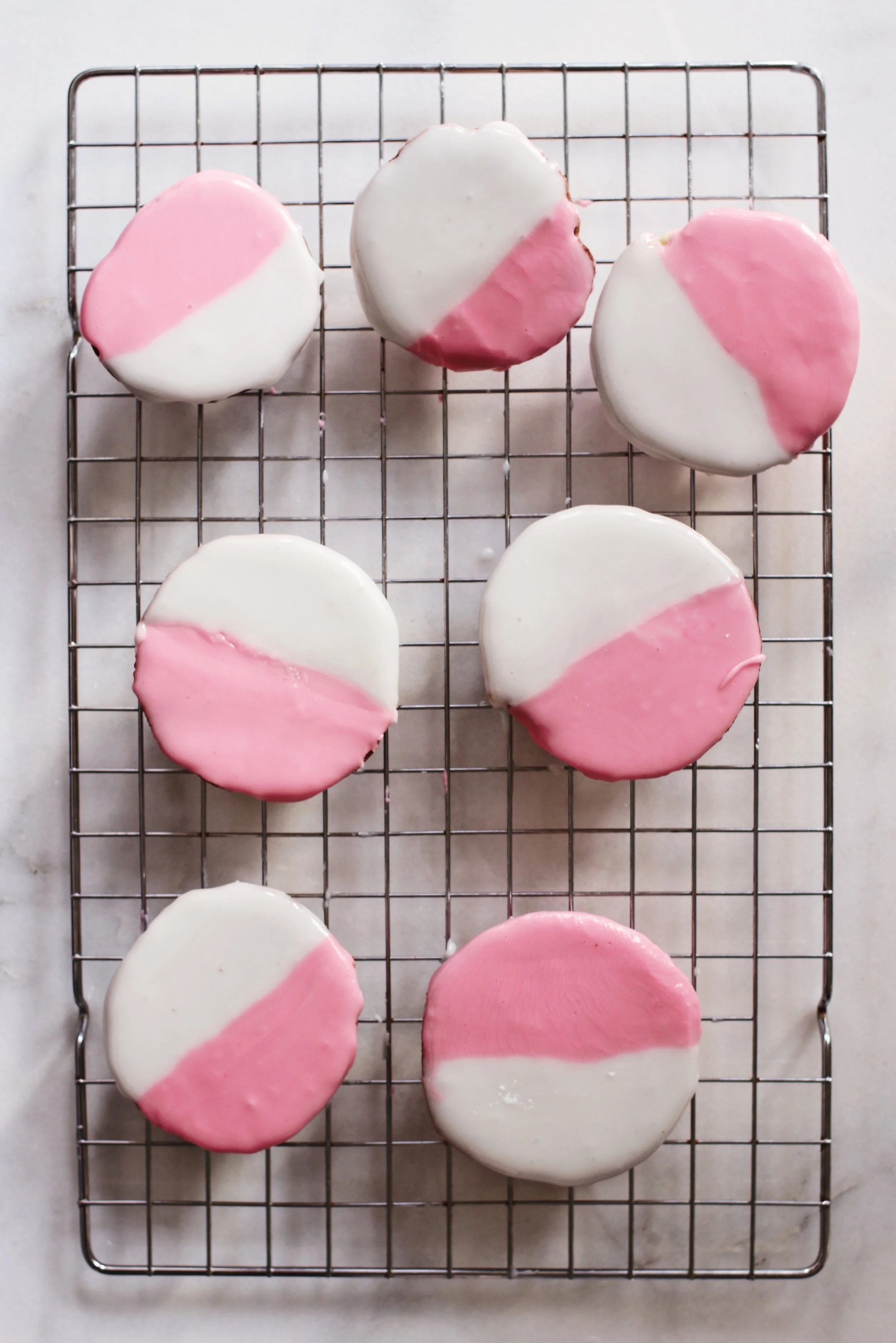 New York City–Style Pink and White Cookies