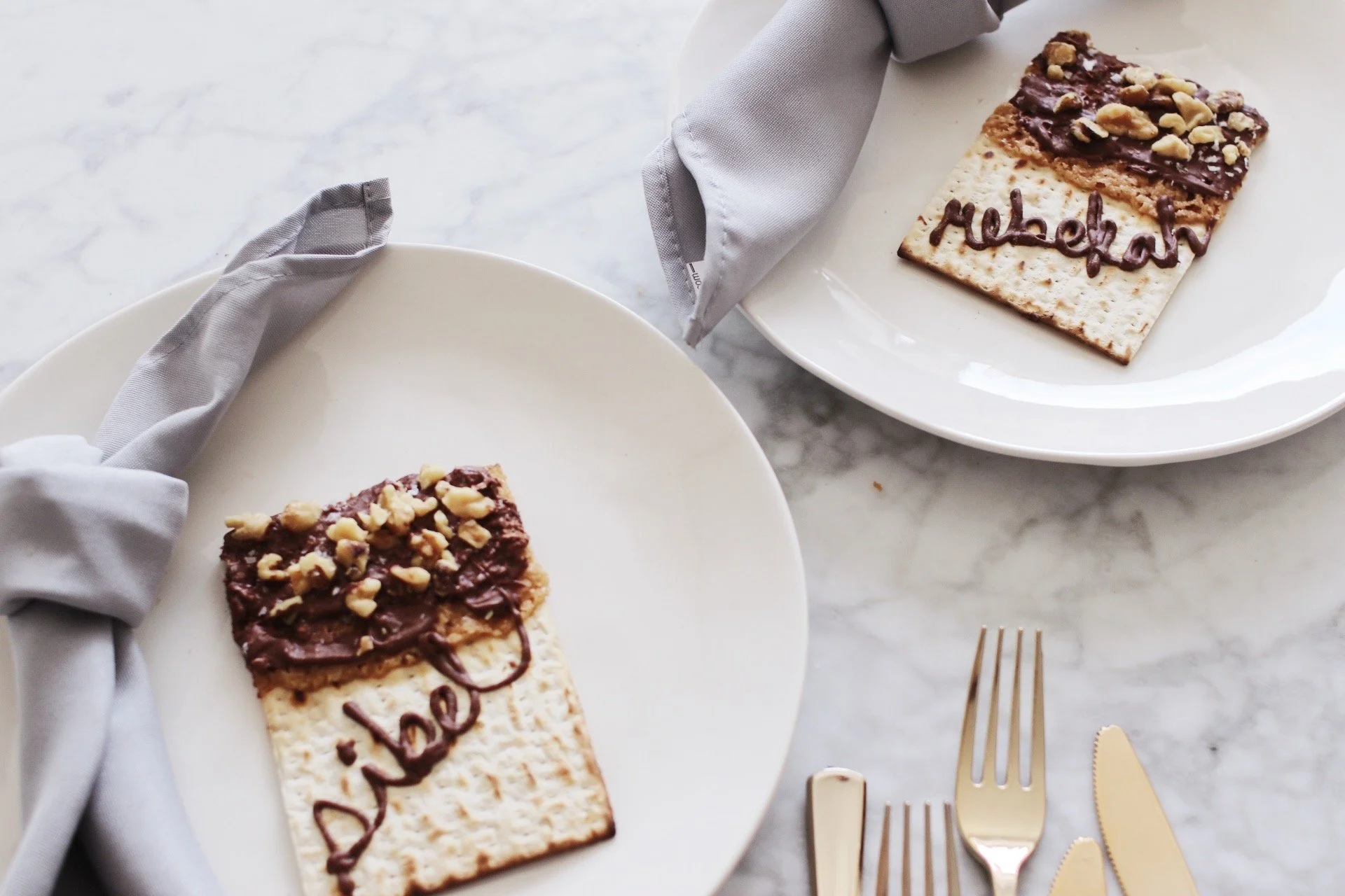 Matzah Toffee Place Cards