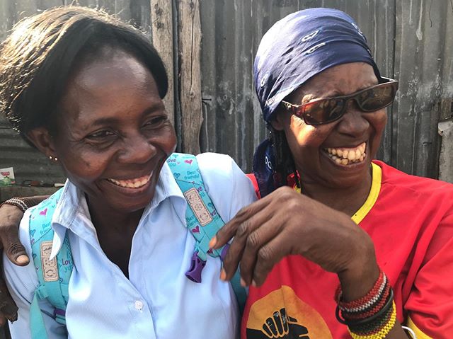 We spent part of today in the home of Ann (left) - cooking a meal and hearing her story. Ann was abandoned by her family nearly 20 years ago after they learned her HIV status. She started the CARE for AIDS program 9 months ago, lonely and depressed. 