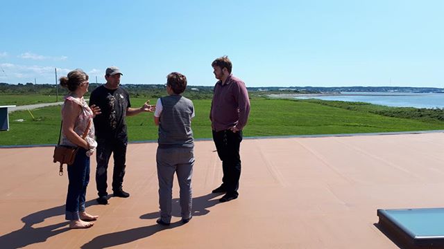 Great to meet Joel and Dave from #jdcomposites and see their amazing work with recycled plastics. We are excited about upcoming projects with them! #plasticinnovation #plasticrecycling #sustainablebuilding #novascotia #rooftoppatio #hdarchitects