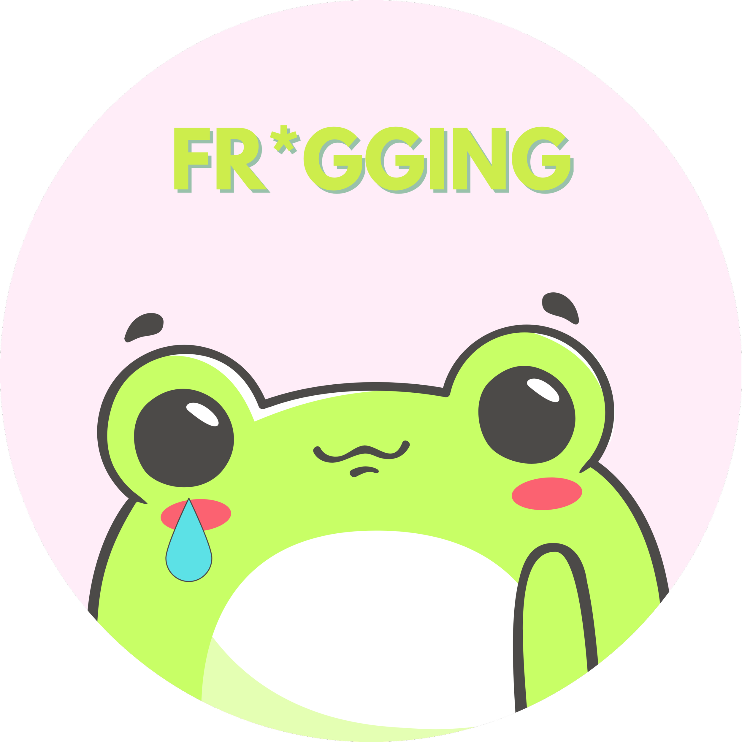 Frogging Is Hard Crochet Sticker — Summerbug Crafts