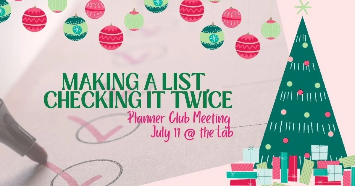 The Planner Club: Christmas in july