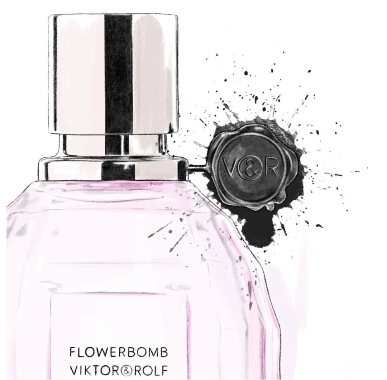 One of Sally’s brand illustrations for Viktor & Rolf