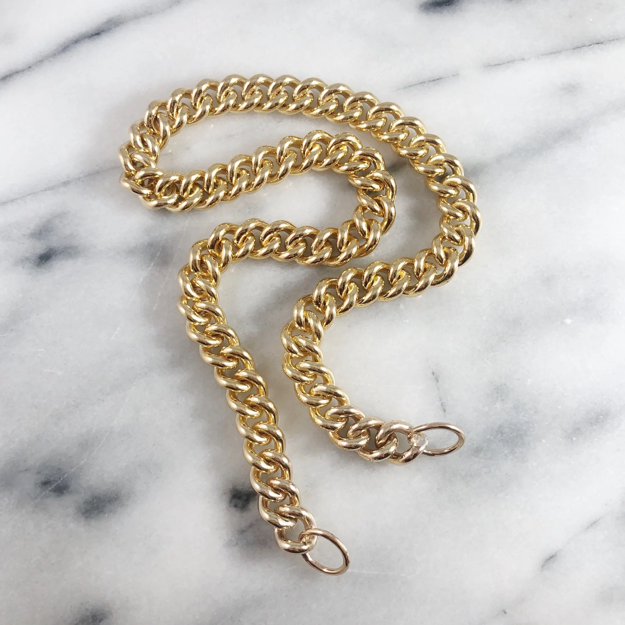 Bold 14K Gold Filled Curb Chain 