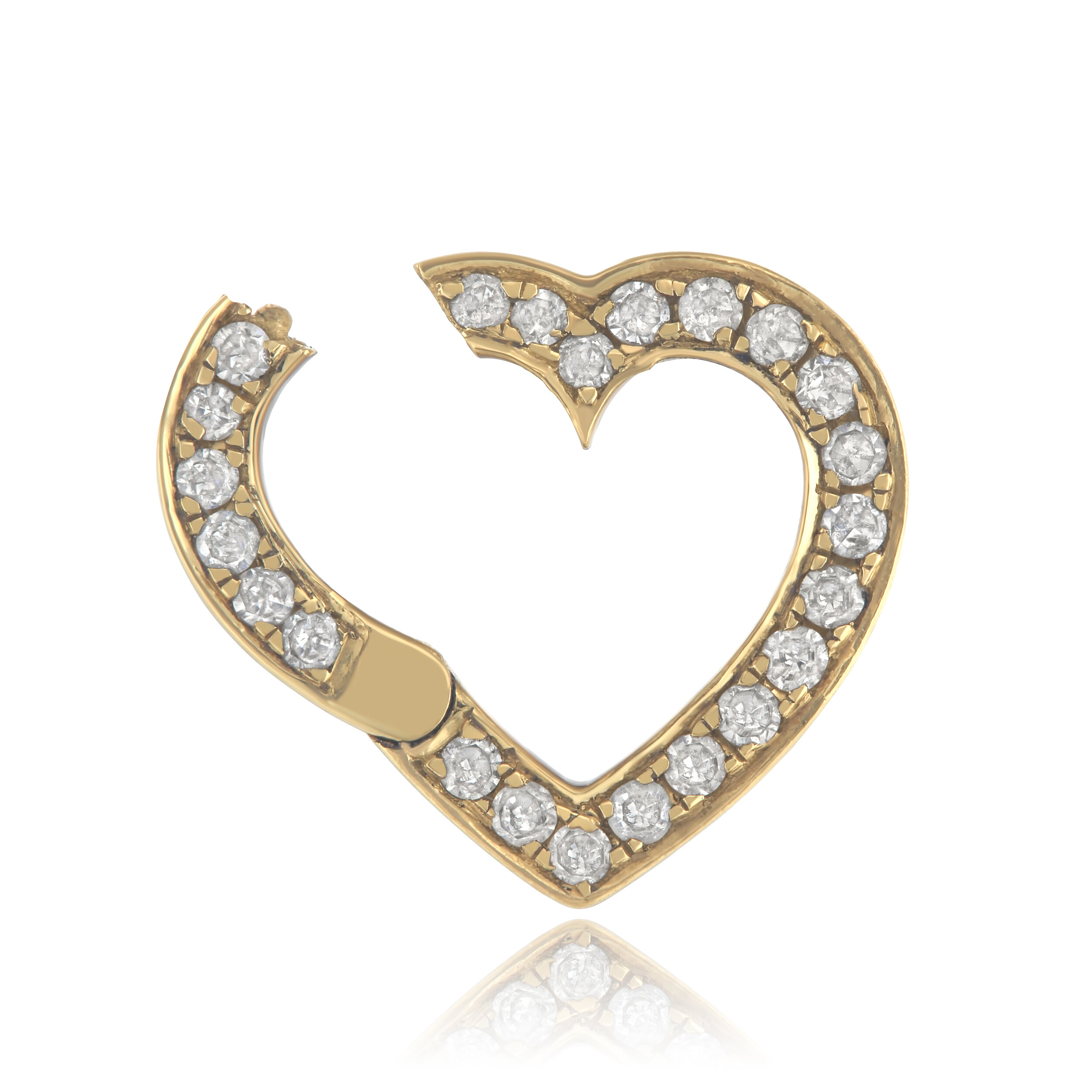 Diamond Setting Heart Charms (3pcs / 24mm x 27mm / Antique Bronze) Valentines Day Wedding Invitation Card Making Zipper Pull Charm CHM2259